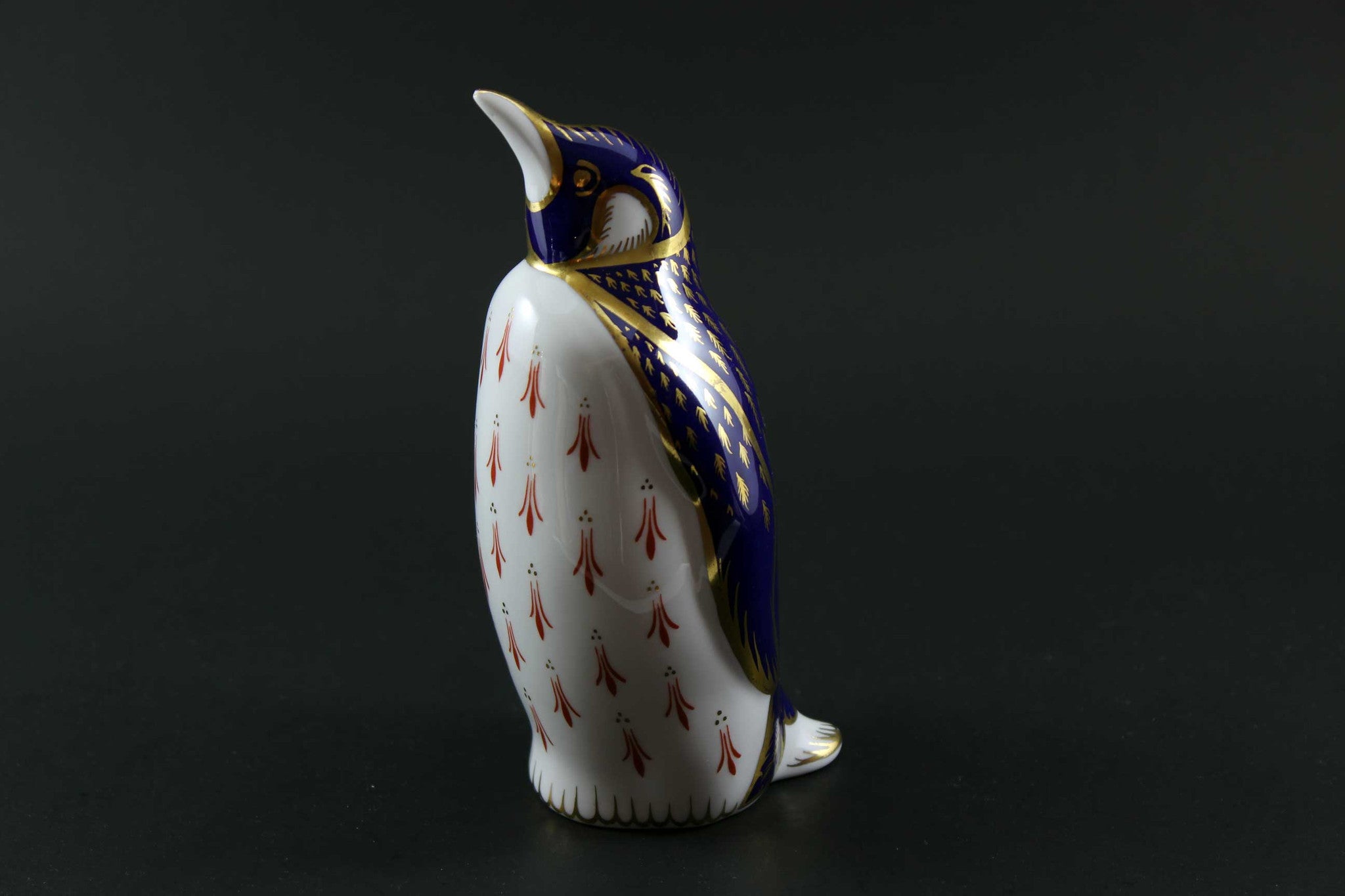 Royal Crown Derby Imari Style Penguin Paperweight