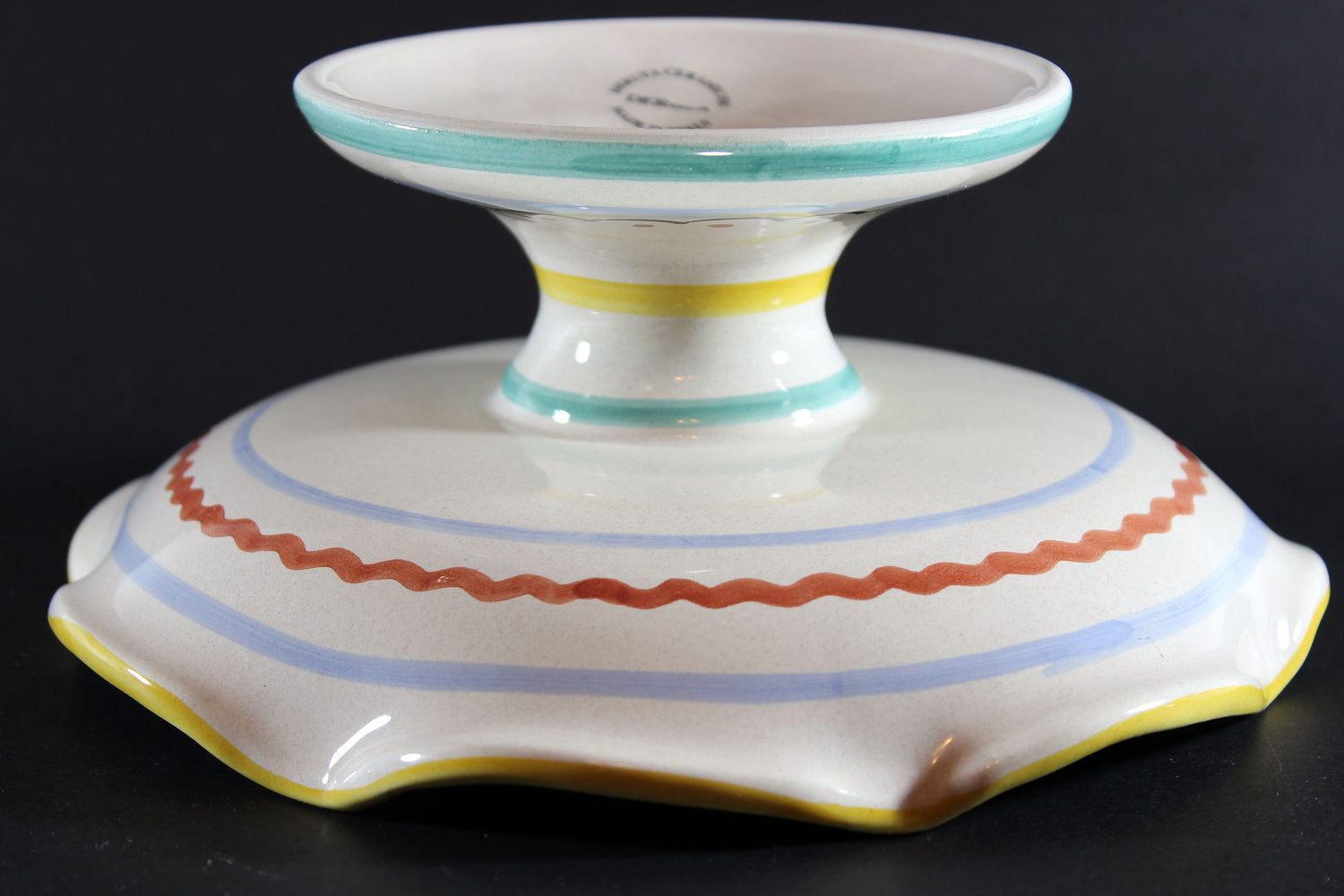 Deruta Pedestal or Cake Plate, Ricco