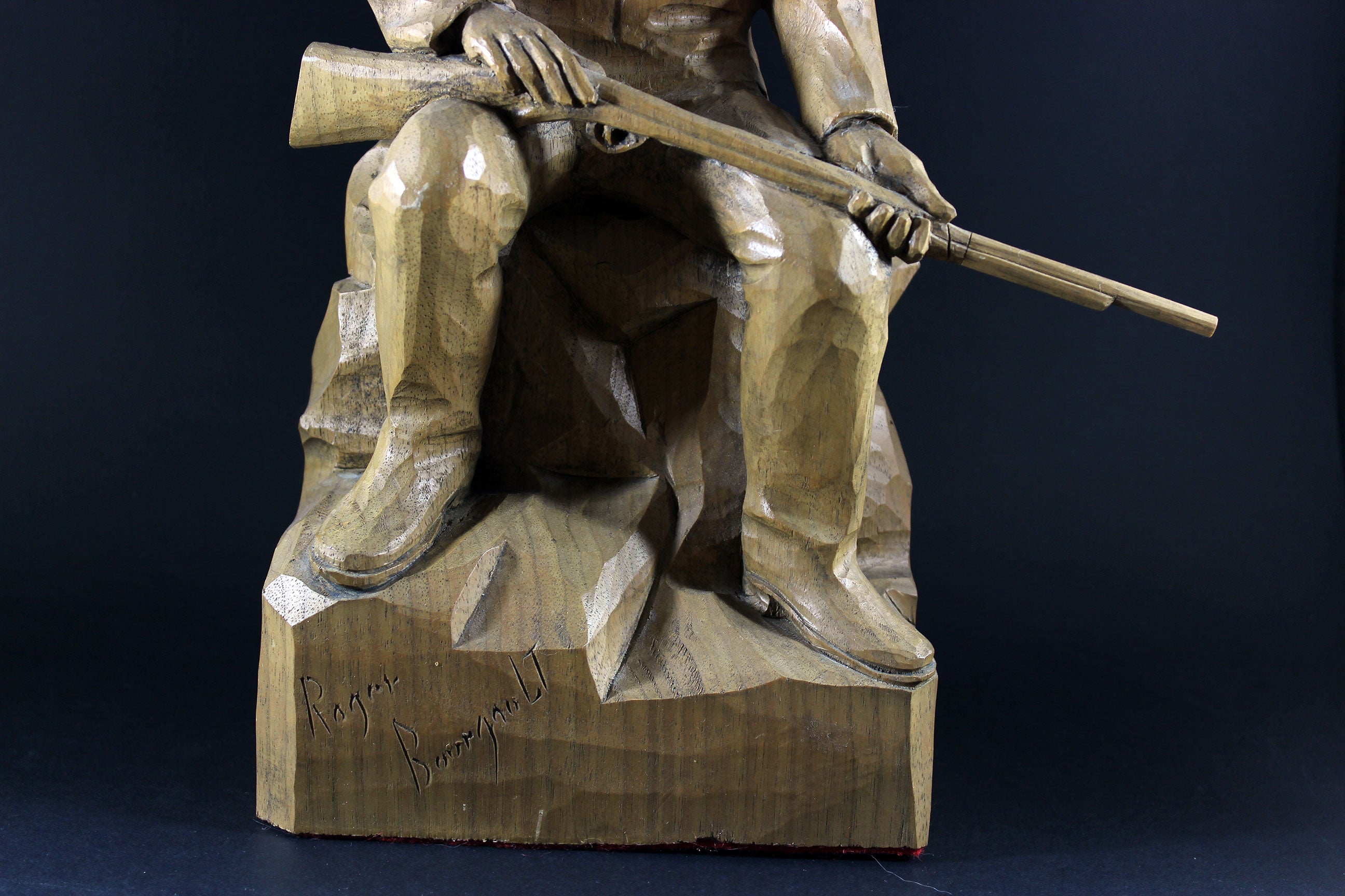 Roger Bourgault Sculpture, Seated Hunter