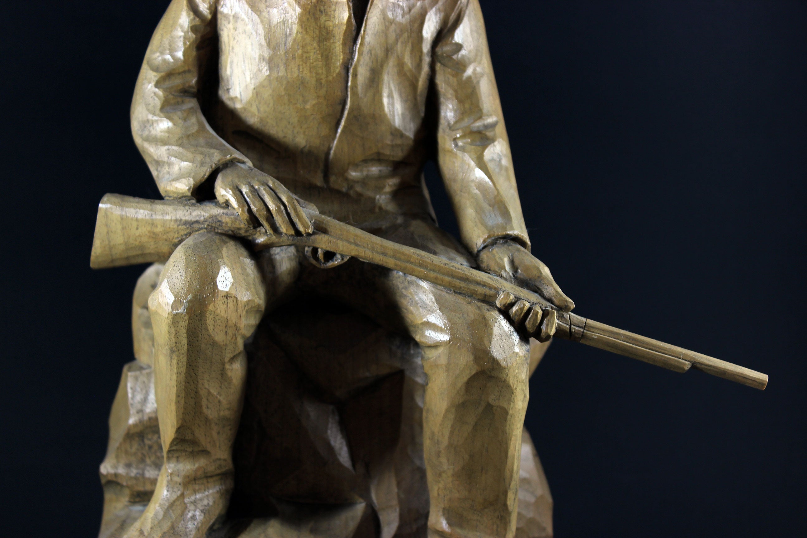 Roger Bourgault Sculpture, Seated Hunter