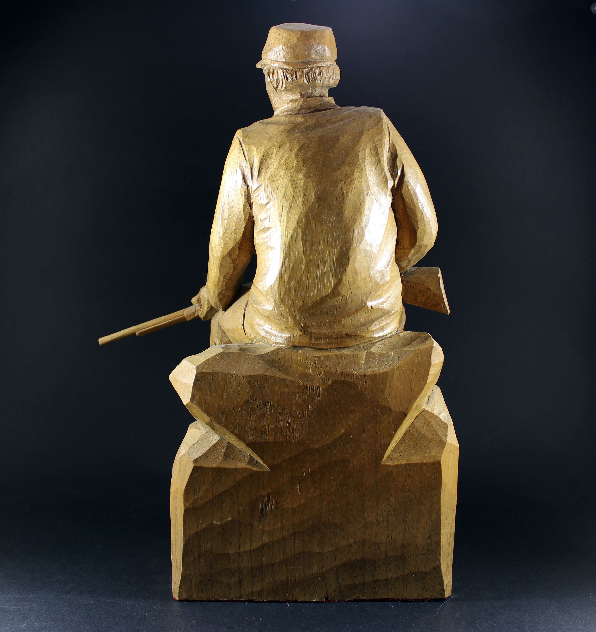 Roger Bourgault Sculpture, Seated Hunter