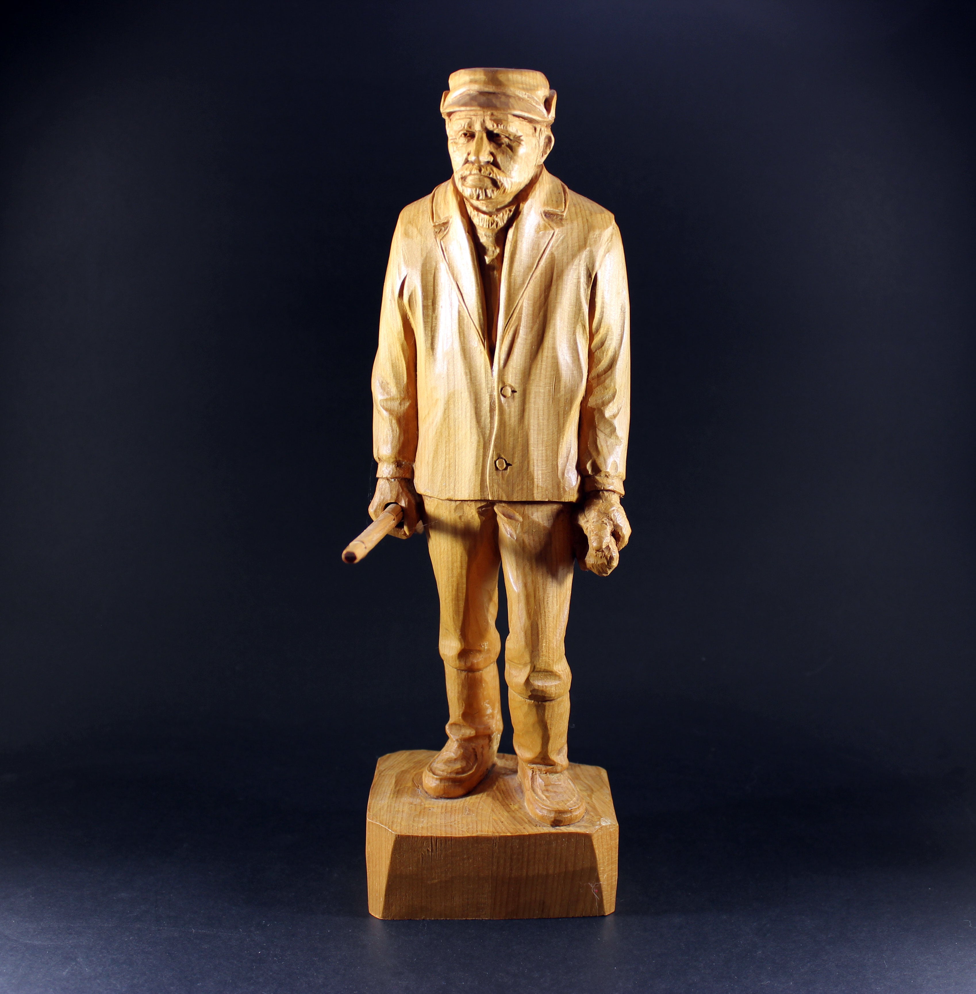 Roger Bourgault, Wood Sculpture, Hunter