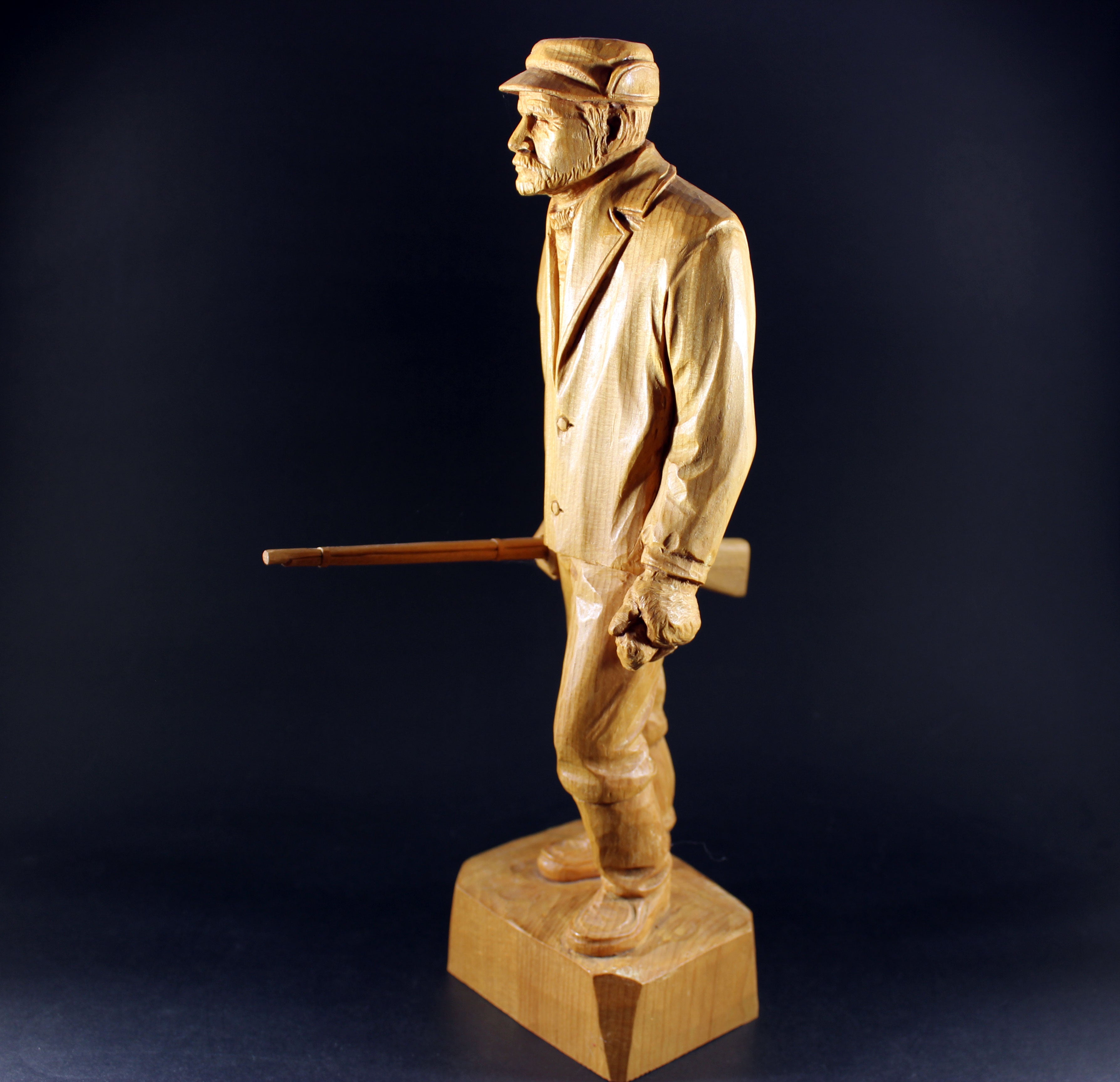 Roger Bourgault, Wood Sculpture, Hunter