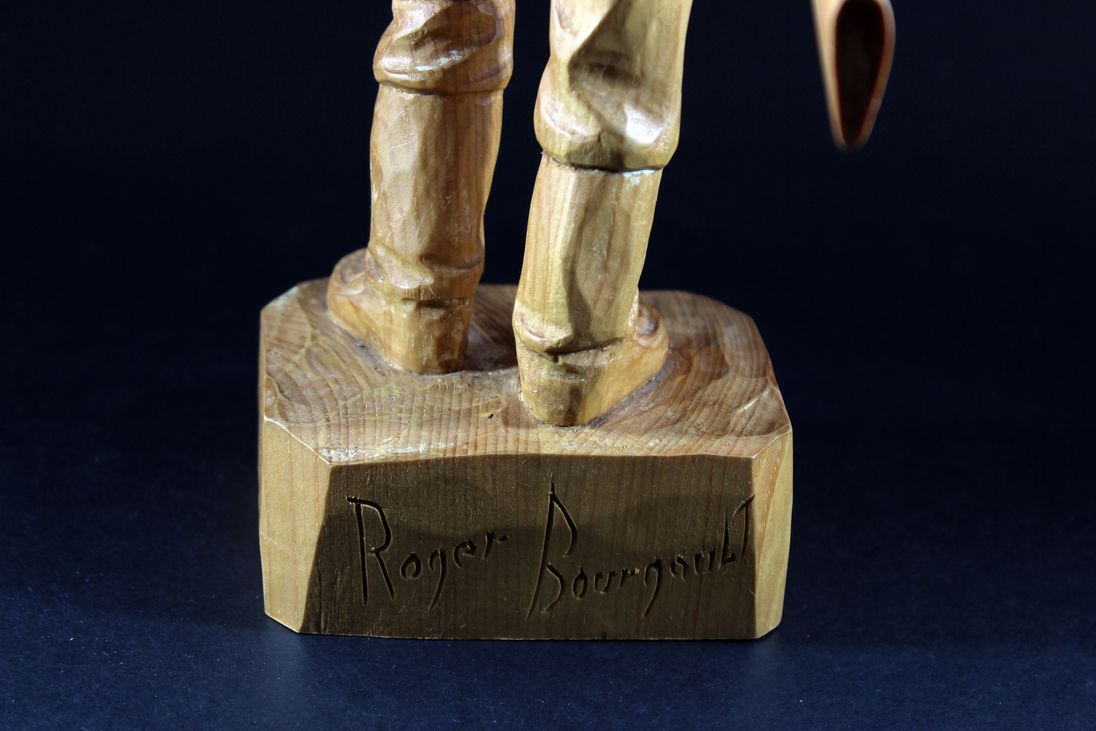 Roger Bourgault, Wood Sculpture, Hunter