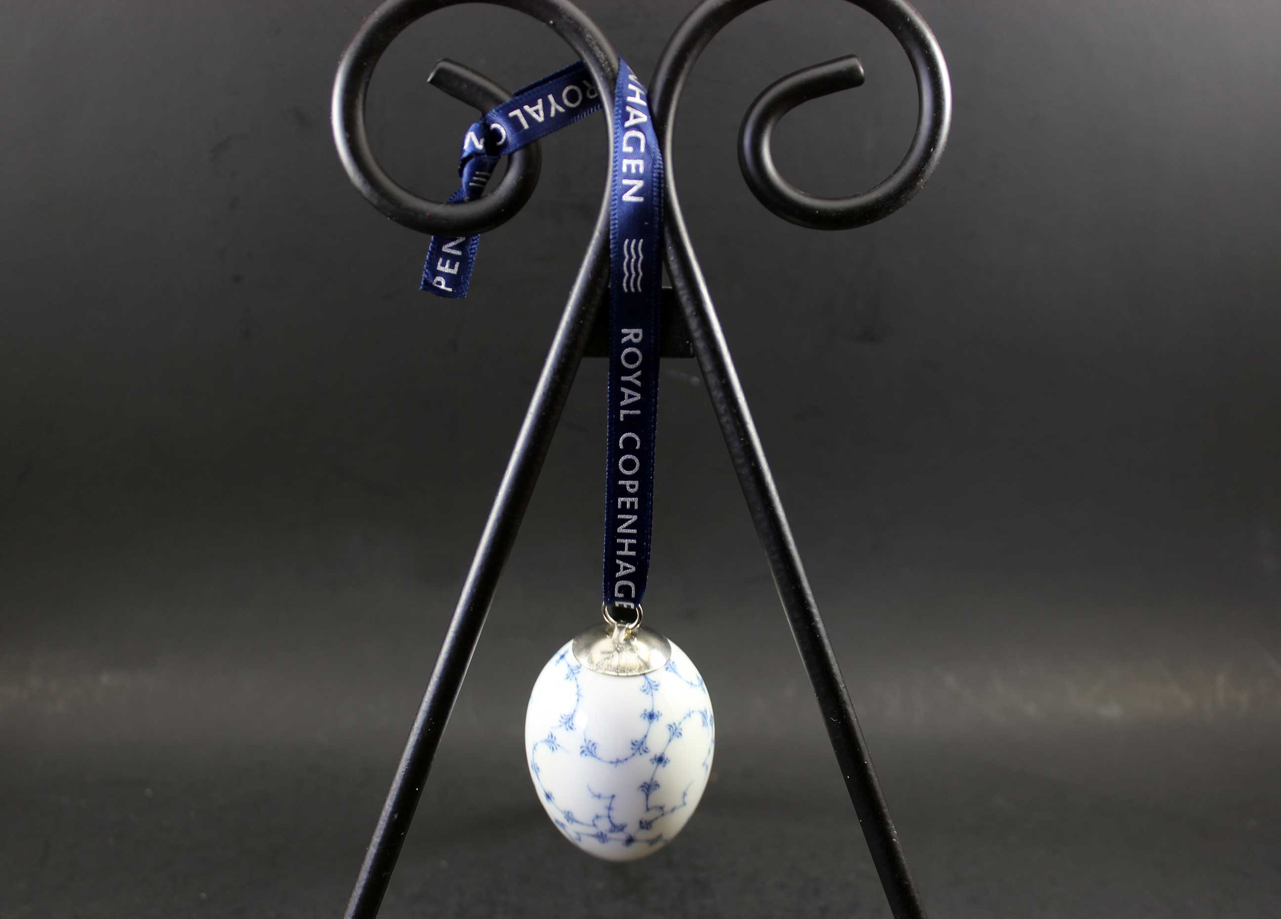 Royal Copenhagen, Blue Fluted Porcelain Easter Eggs (4)