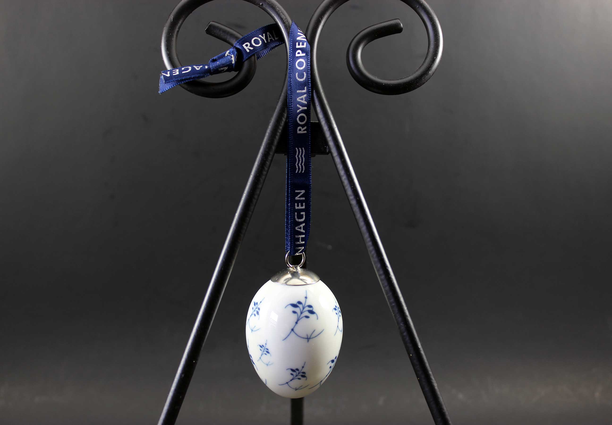 Royal Copenhagen, Blue Fluted Porcelain Easter Eggs (4)