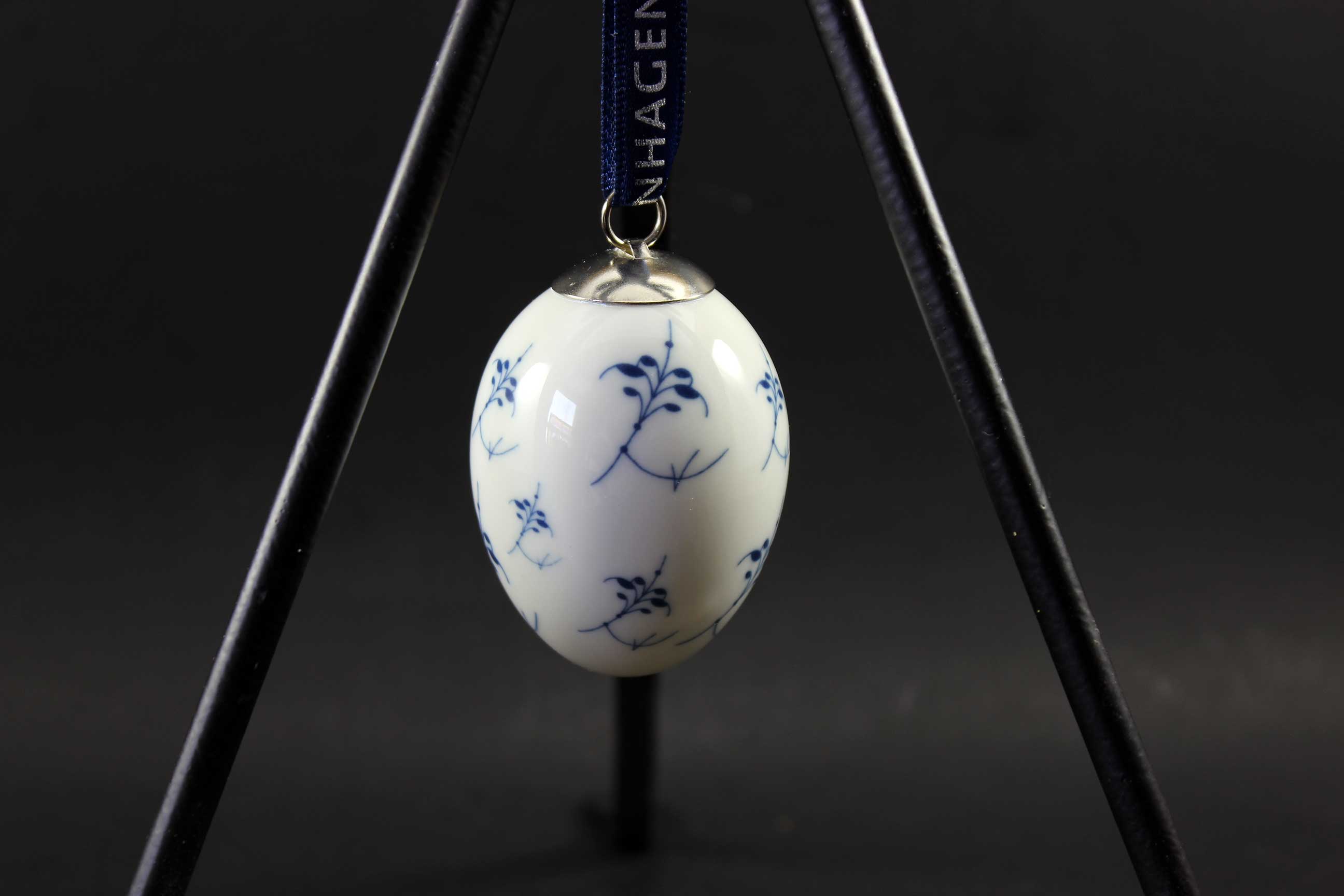 Royal Copenhagen, Blue Fluted Porcelain Easter Eggs (4)