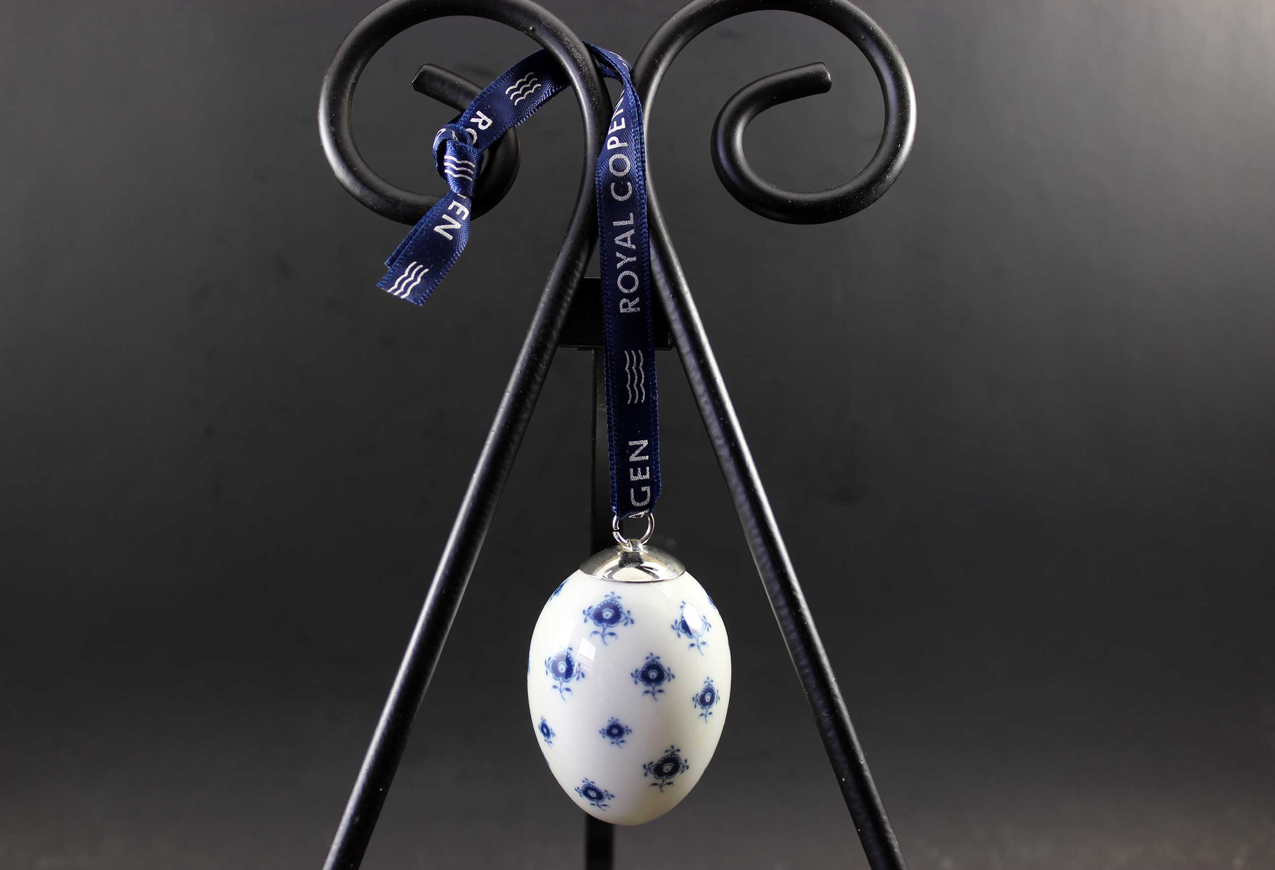 Royal Copenhagen, Blue Fluted Porcelain Easter Eggs (4)