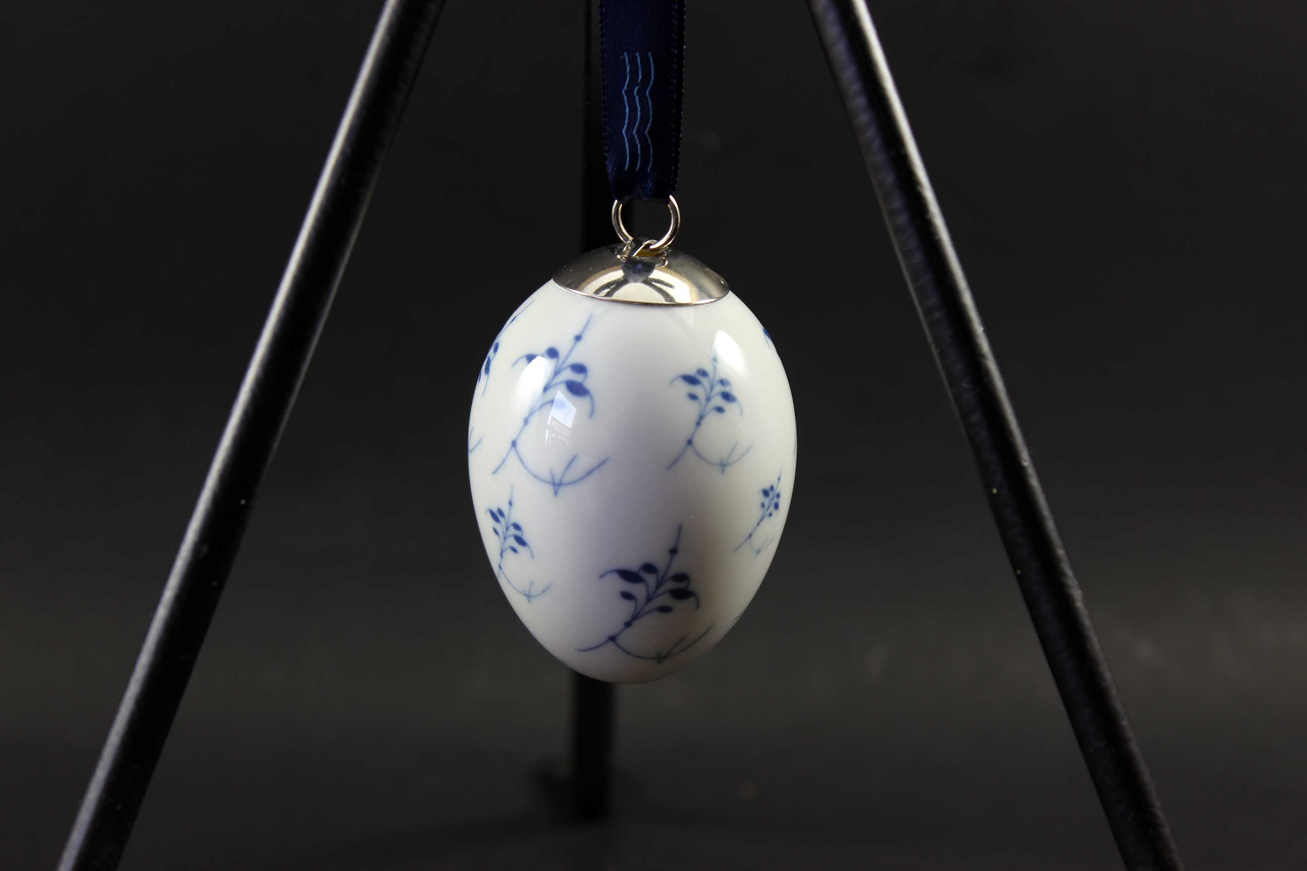 Royal Copenhagen, Blue Fluted Porcelain Easter Eggs (4)