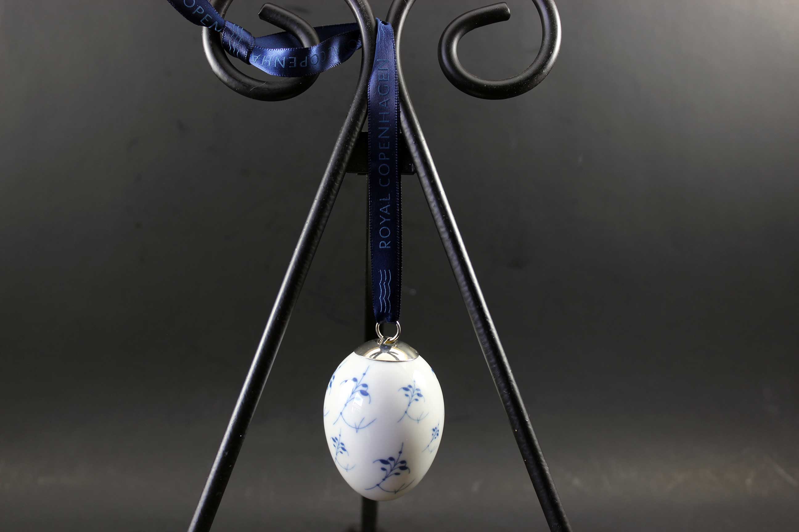 Royal Copenhagen, Blue Fluted Porcelain Easter Eggs (4)