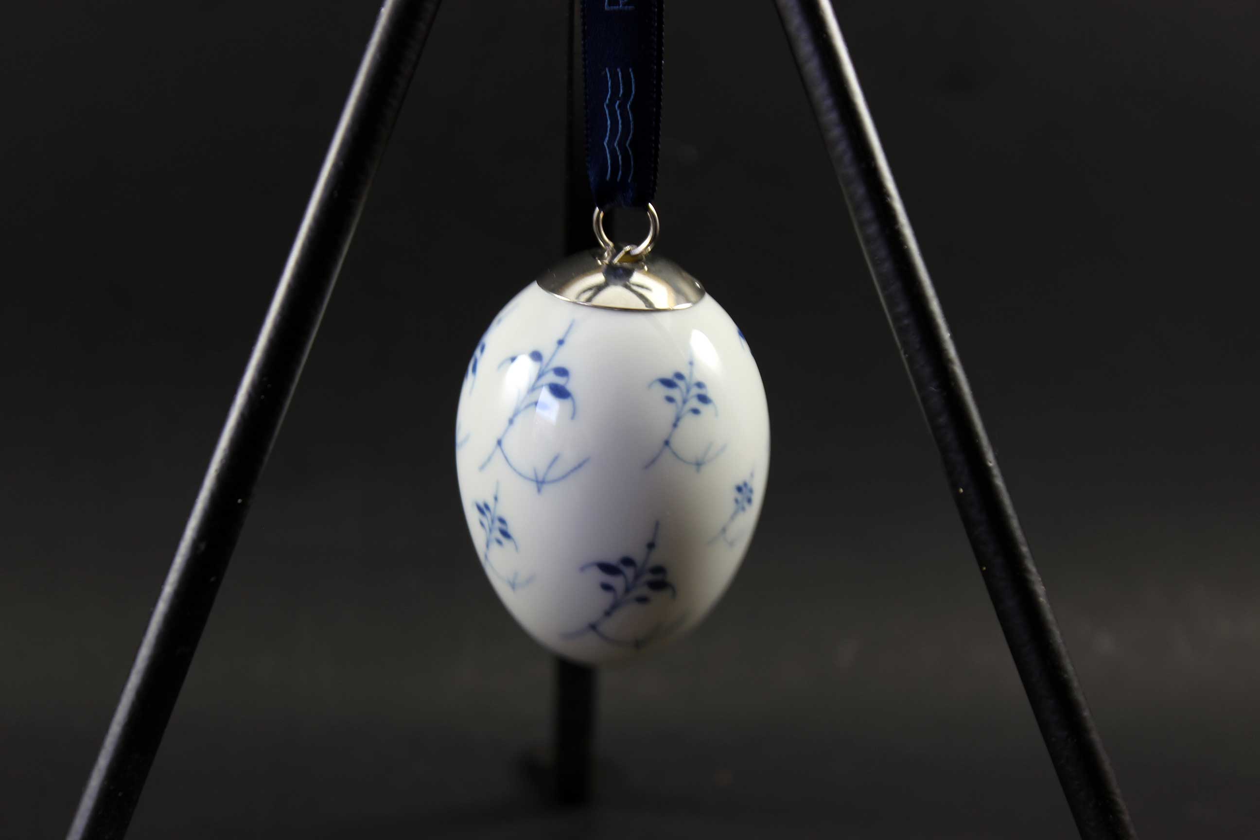 Royal Copenhagen, Blue Fluted Porcelain Easter Eggs (4)