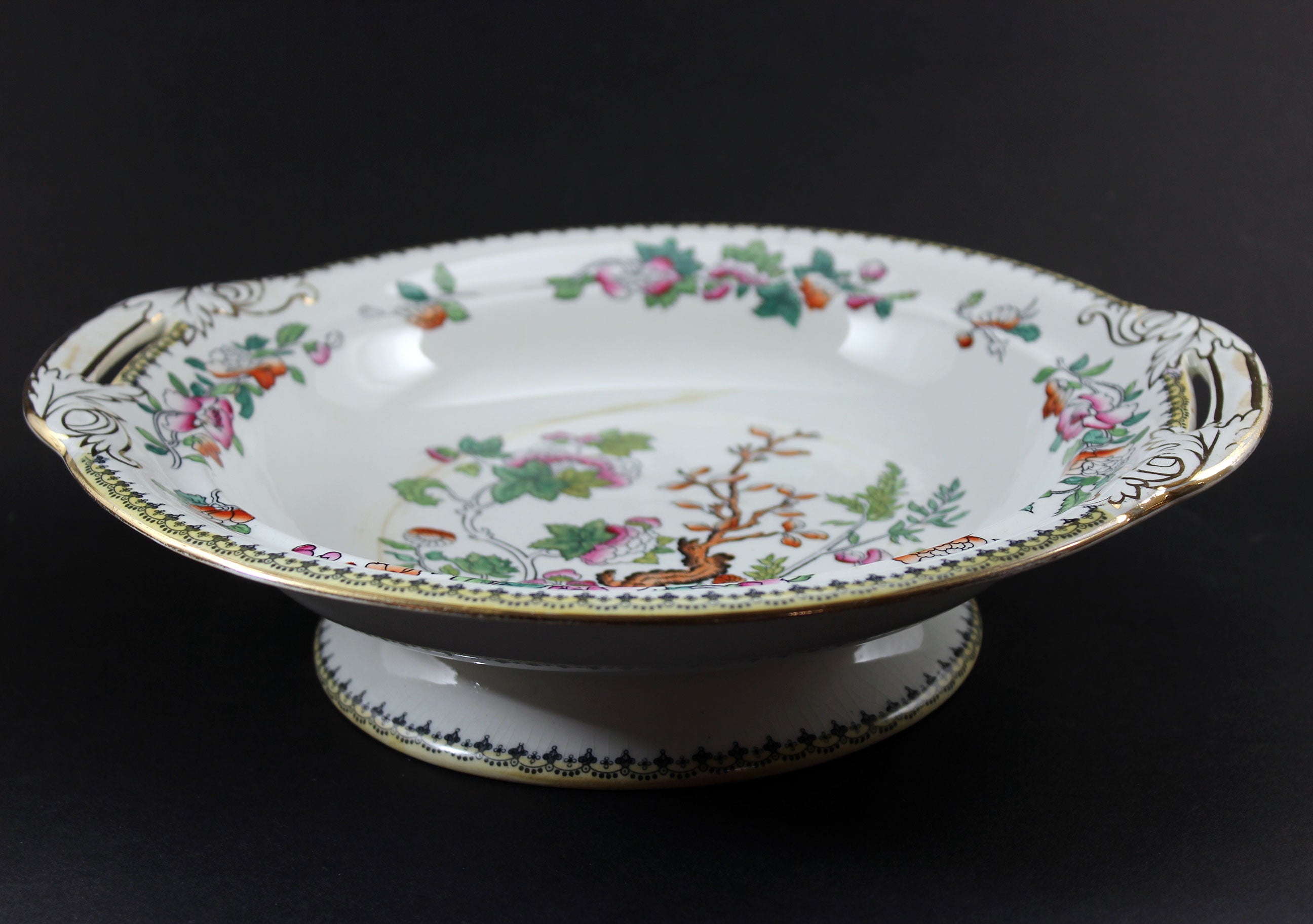 Antique Royal Doulton Indian Tree, Covered Serving Bowl