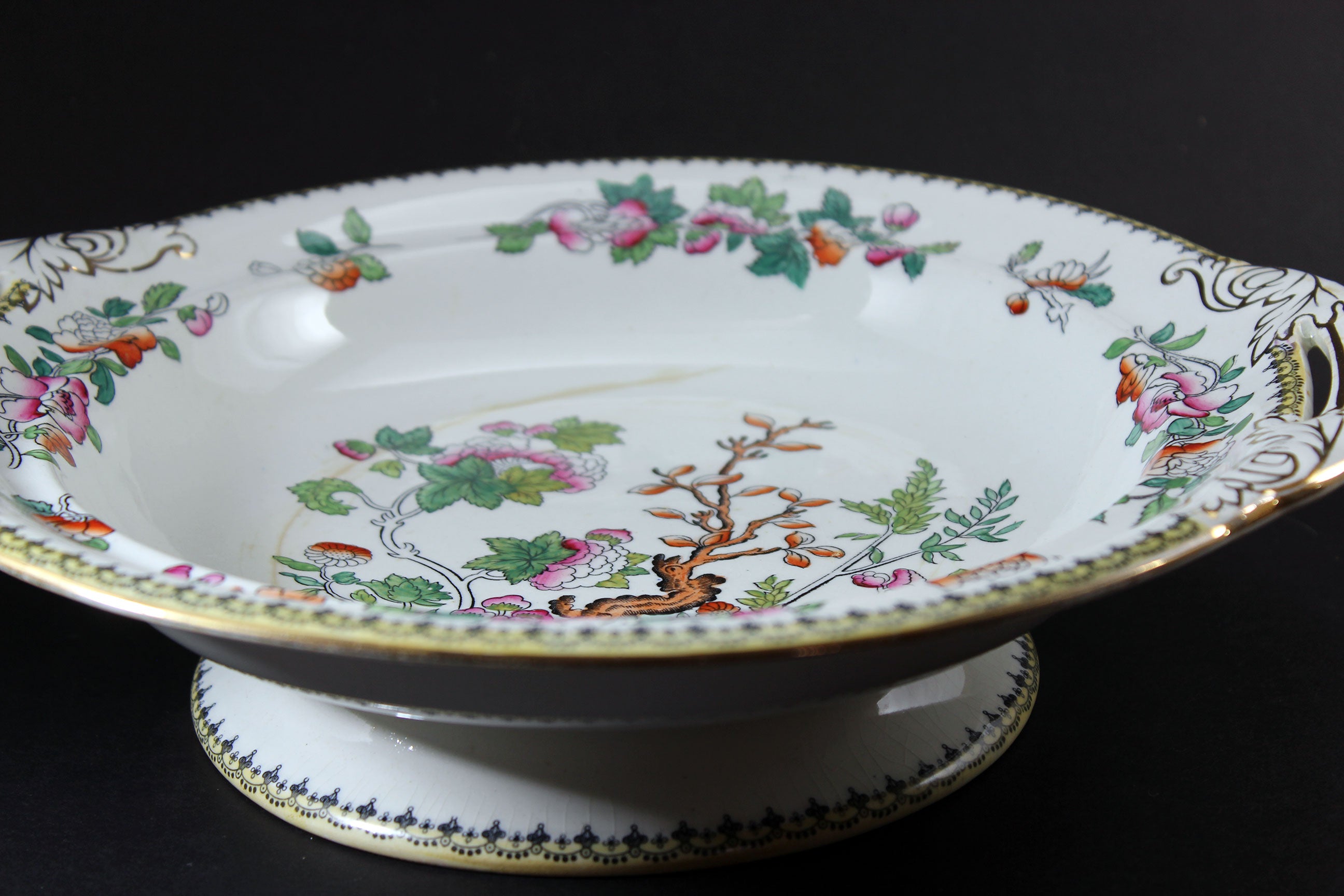 Antique Royal Doulton Indian Tree, Covered Serving Bowl