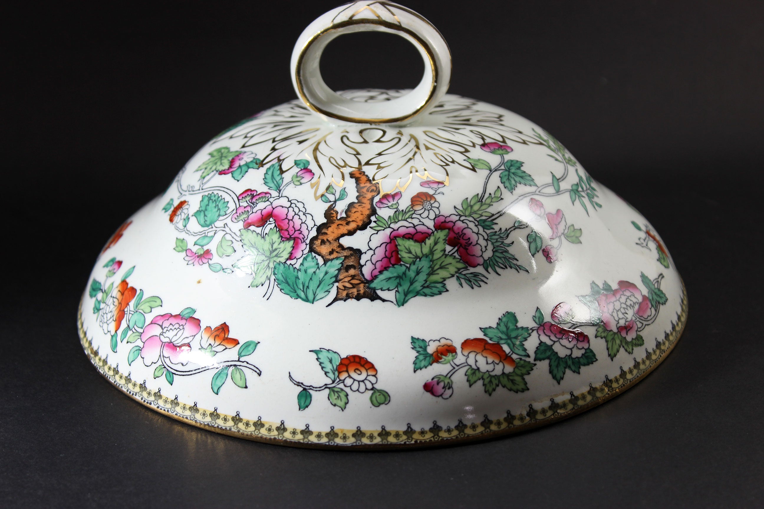Antique Royal Doulton Indian Tree, Covered Serving Bowl