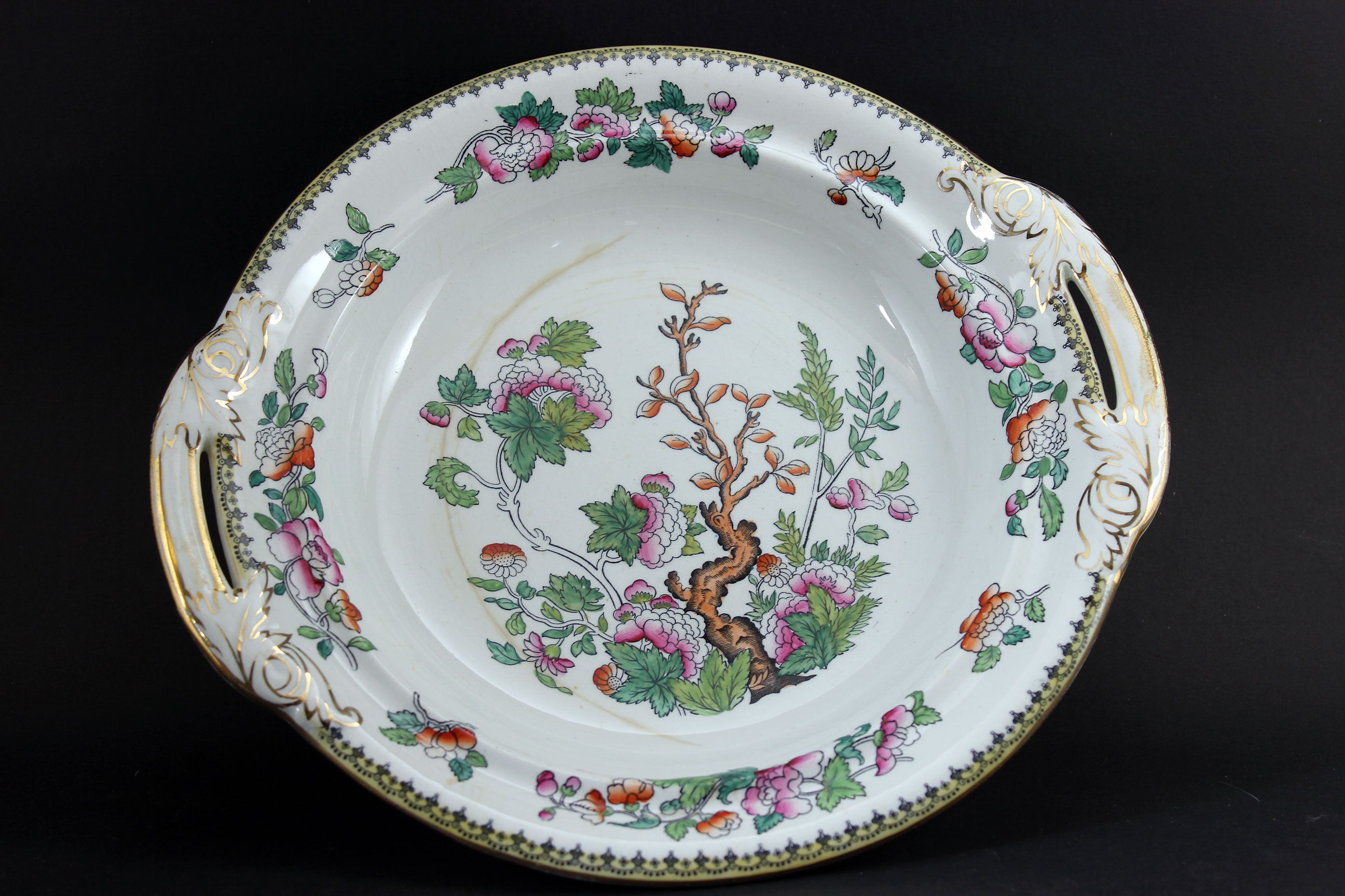 Antique Royal Doulton Indian Tree, Covered Serving Bowl