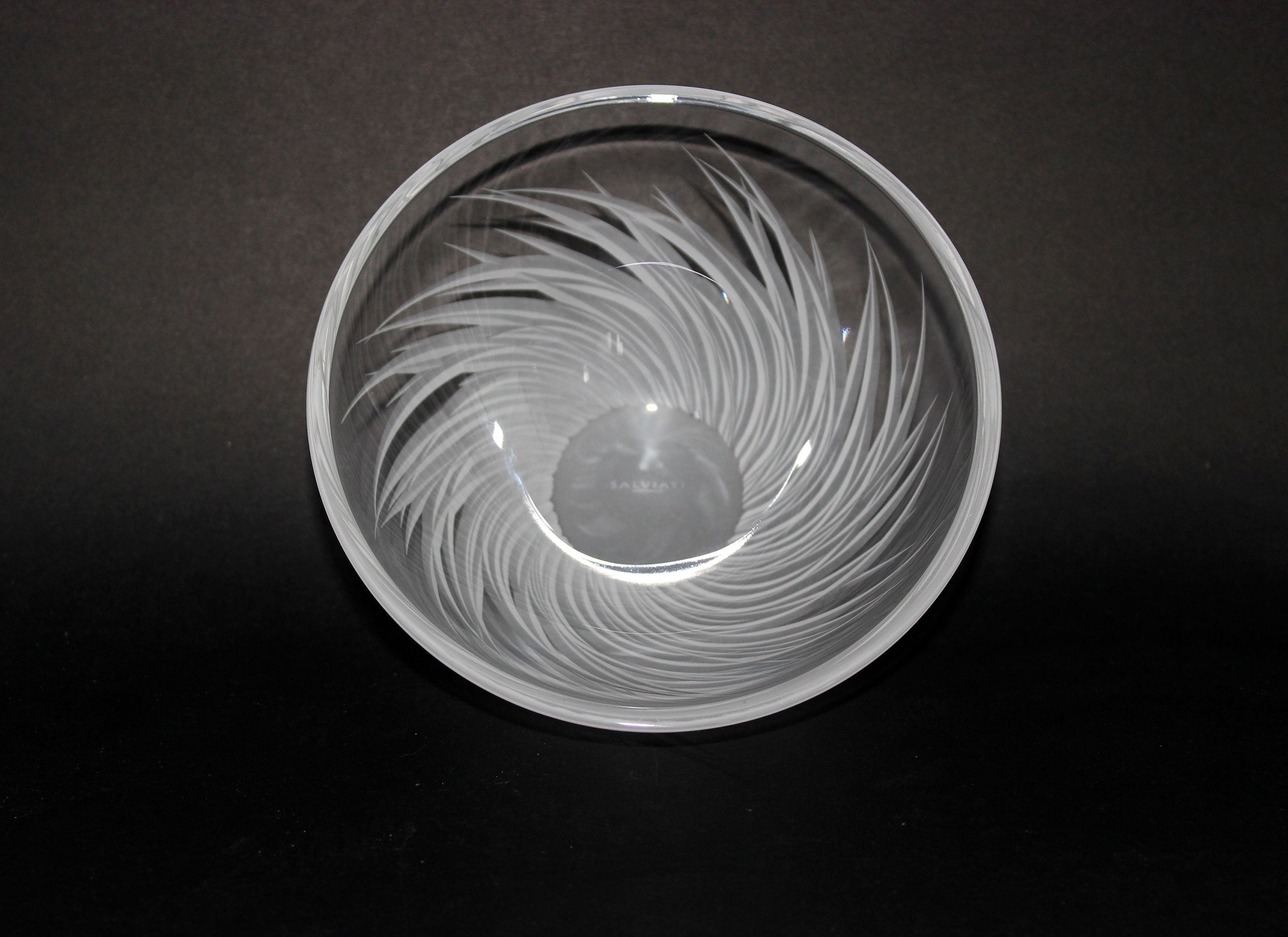 Salviati Murano Glass Bowls, Piume