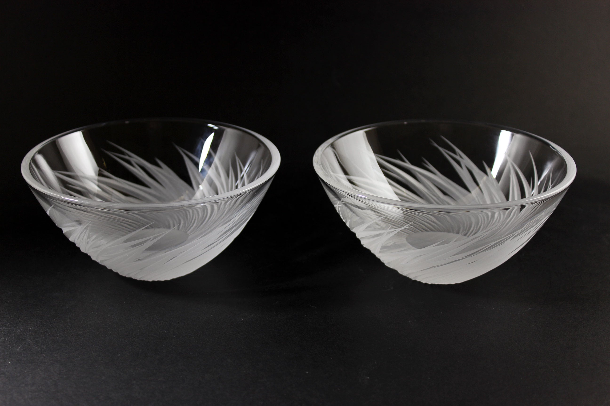 Salviati Murano Glass Bowls, Piume
