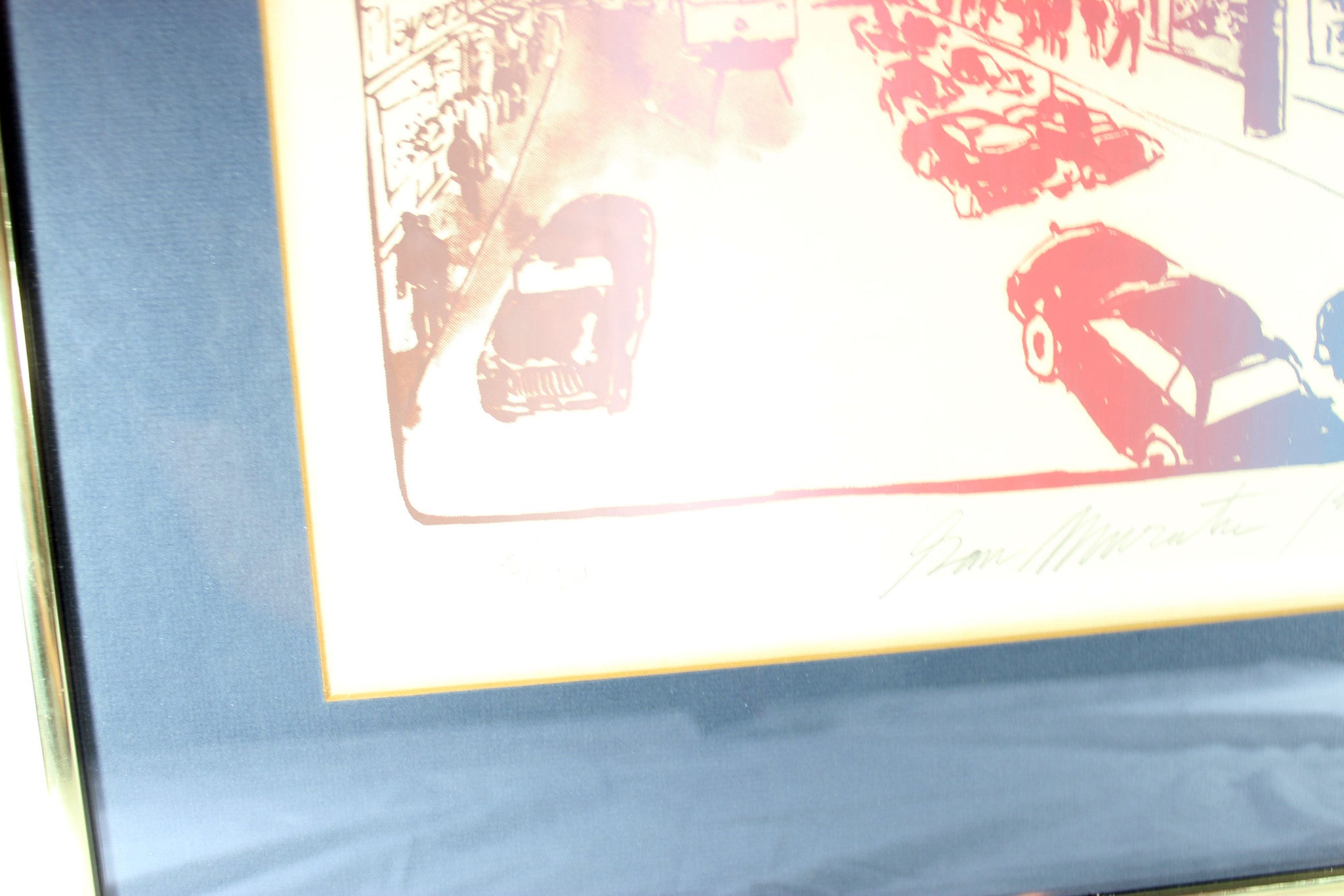 San Murata Signed Serigraph,Toronto Street Scene