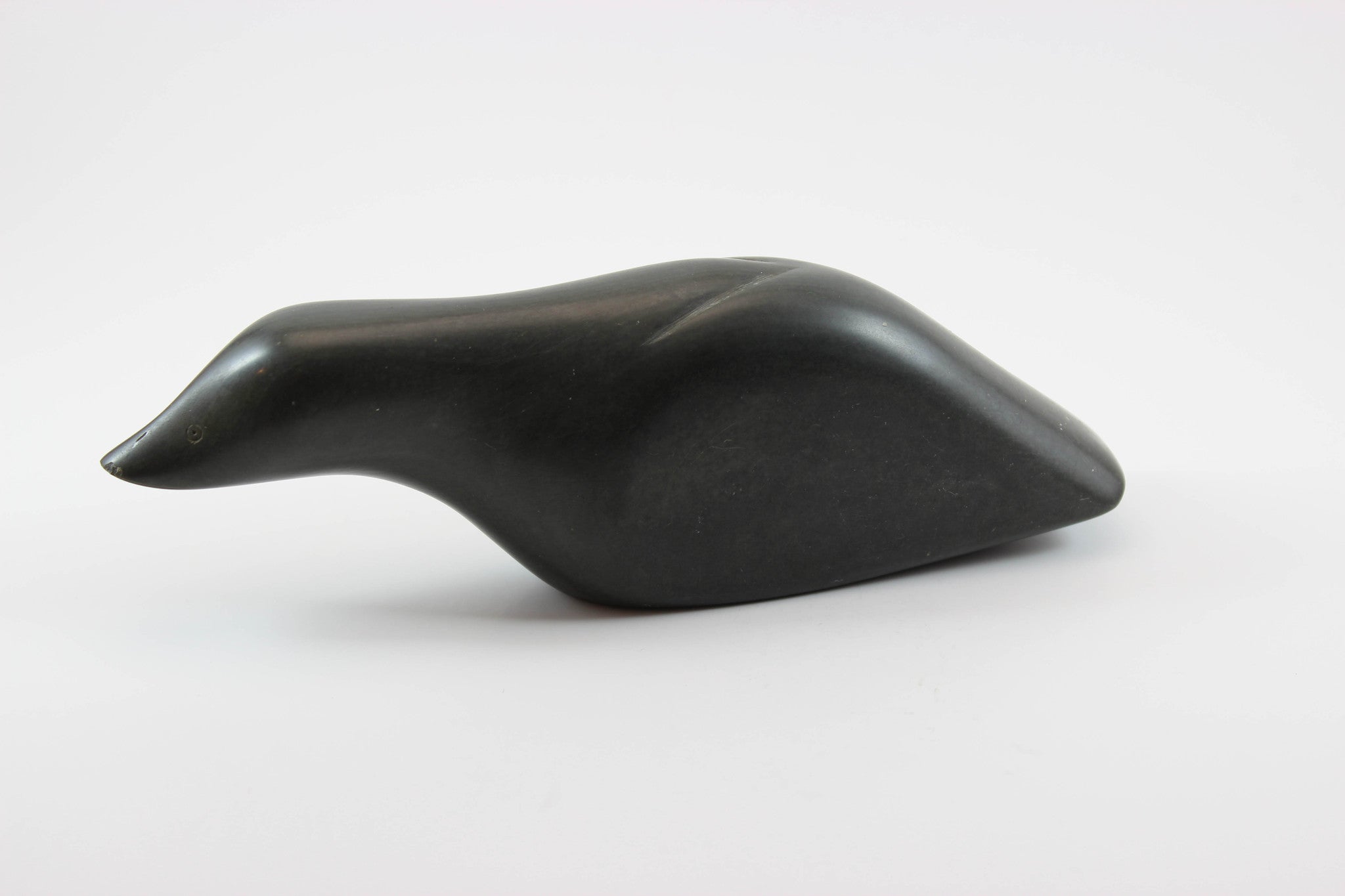 Inuit Soapstone Sculpture Sleek Arctic Water Bird