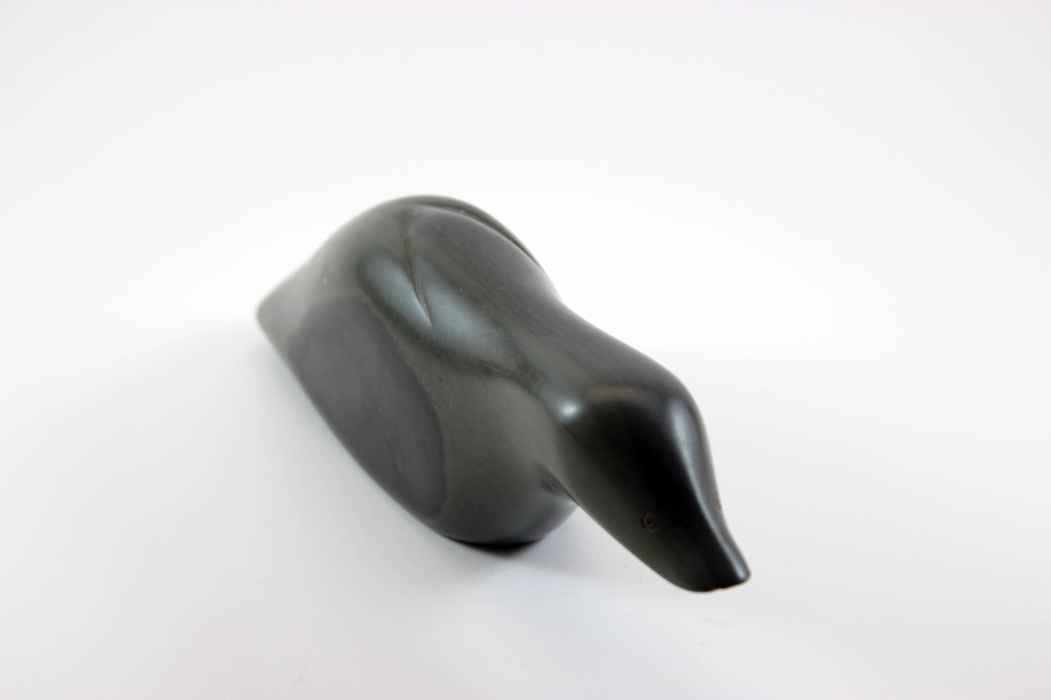 Inuit Soapstone Sculpture Sleek Arctic Water Bird