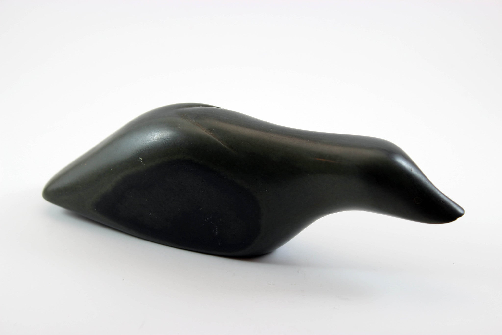 Inuit Soapstone Sculpture Sleek Arctic Water Bird