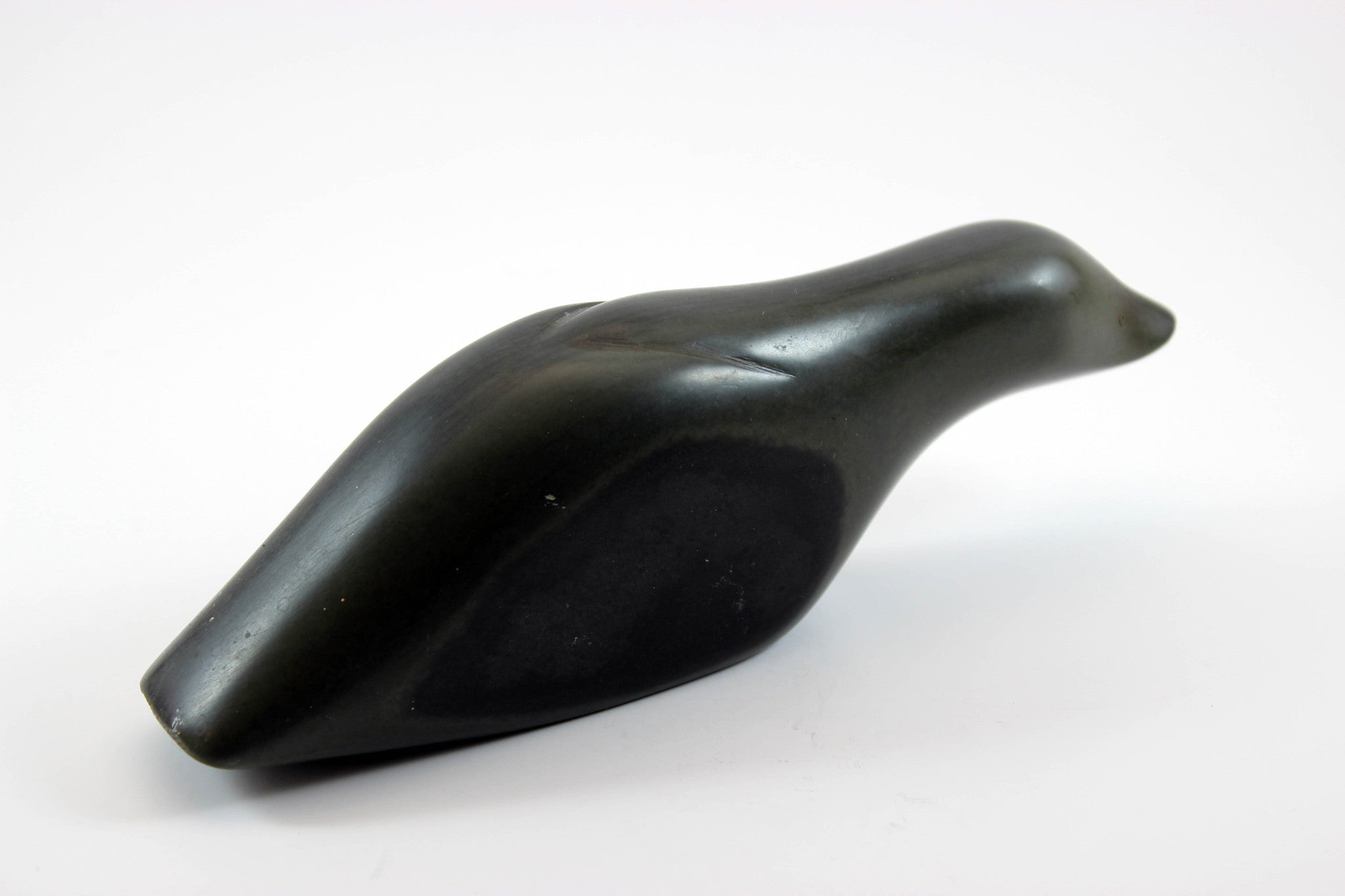Inuit Soapstone Sculpture Sleek Arctic Water Bird