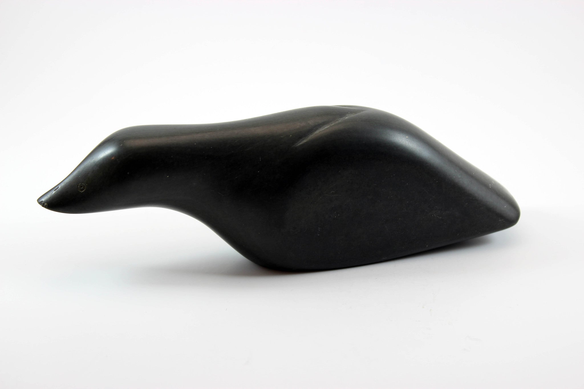 Inuit Soapstone Sculpture Sleek Arctic Water Bird
