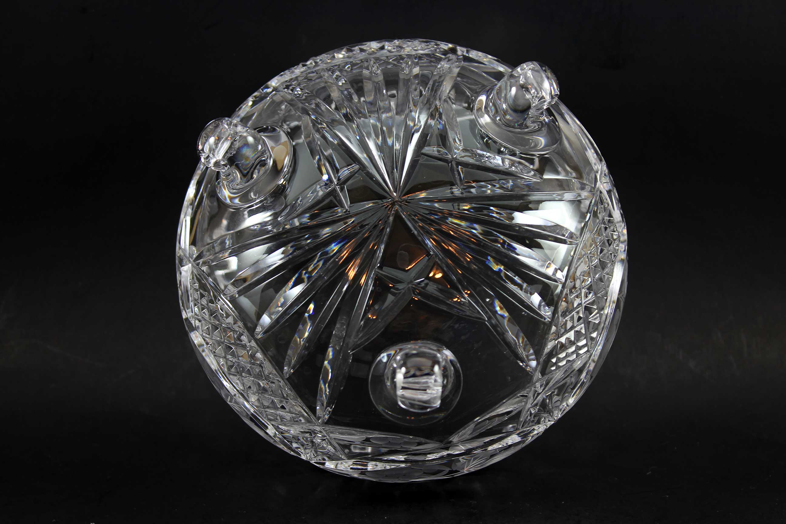 Small Tri-Footed Cut Crystal Bowl