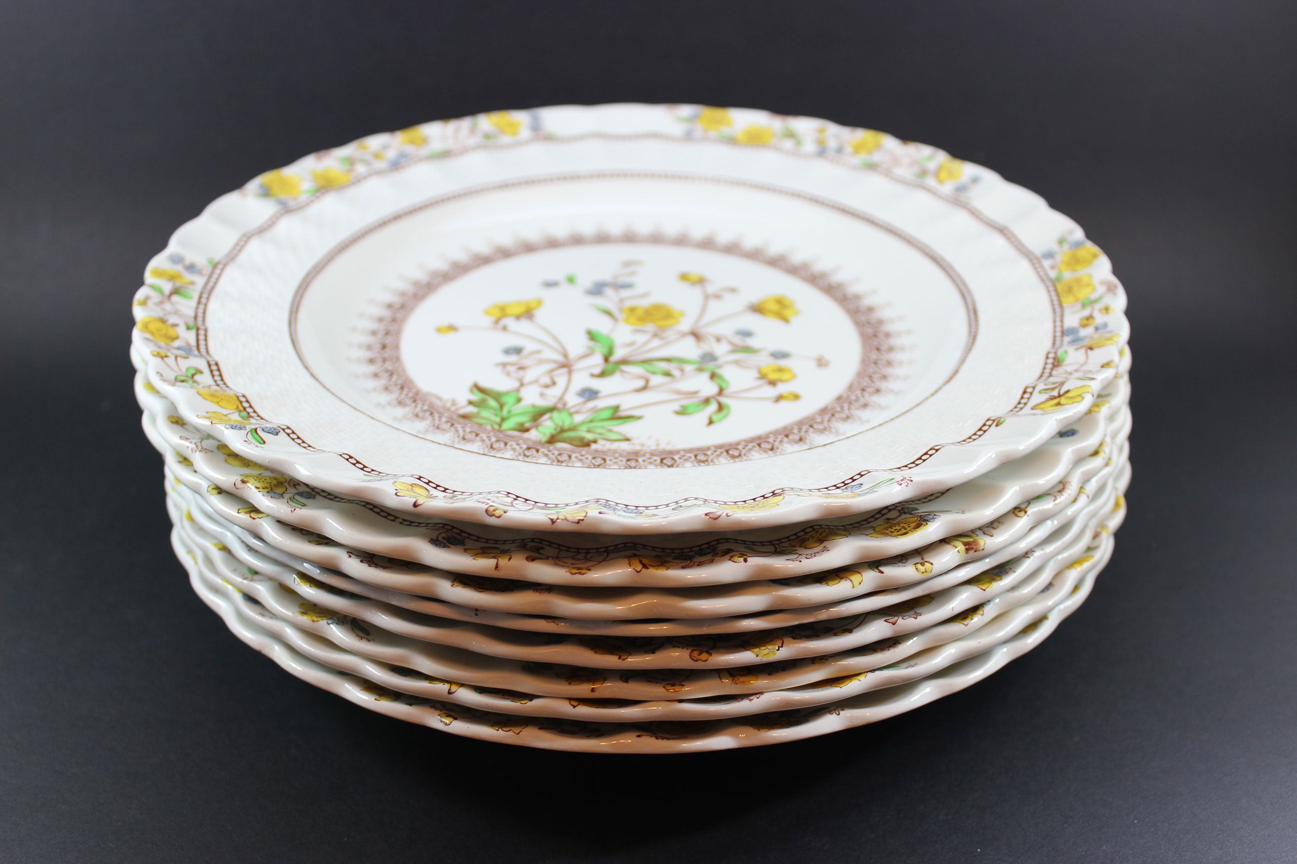 Spode, Buttercup Pattern, Dinner Plates