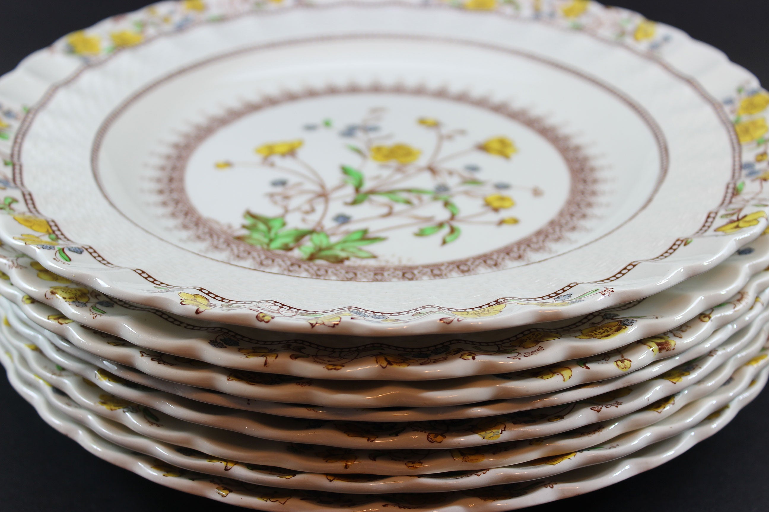 Spode, Buttercup Pattern, Dinner Plates