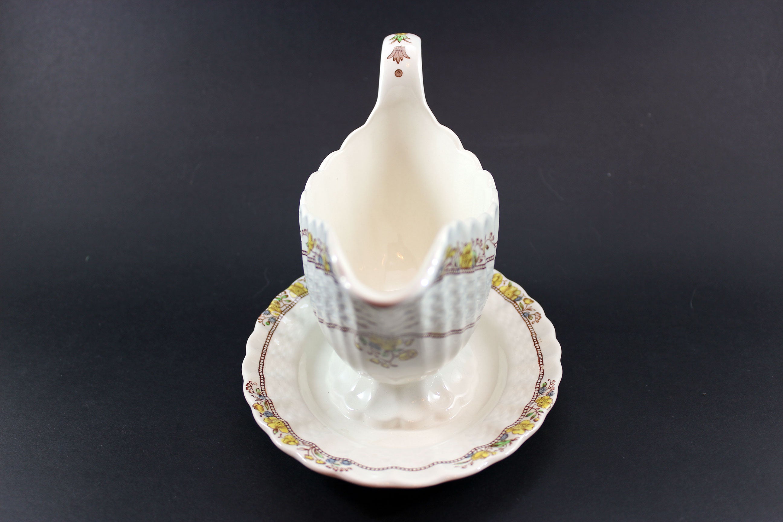 Copeland Spode, Buttercup Pattern, Gravy Boat and Underplate