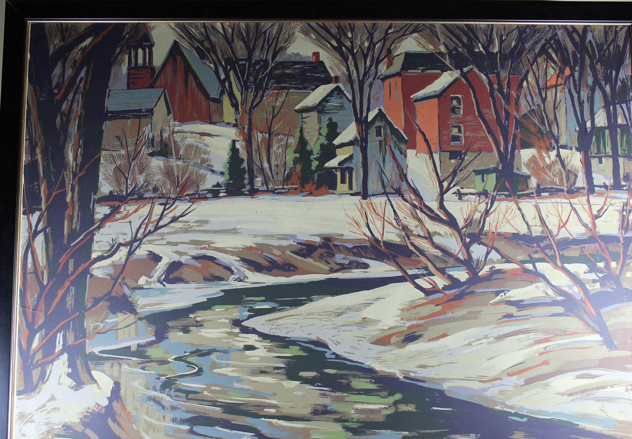 Tom Roberts, Village in Winter (Silkscreen)