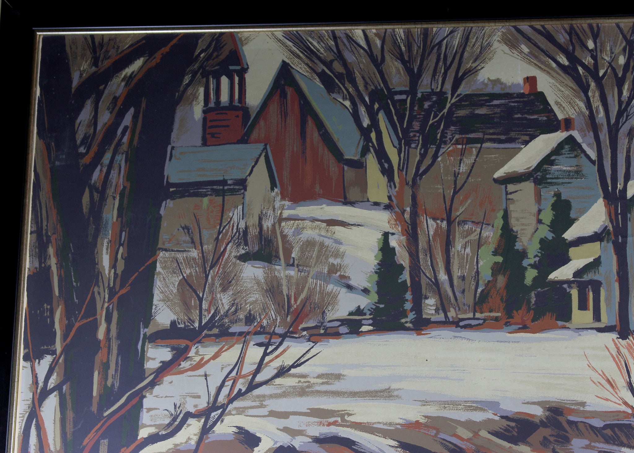 Tom Roberts, Village in Winter (Silkscreen)