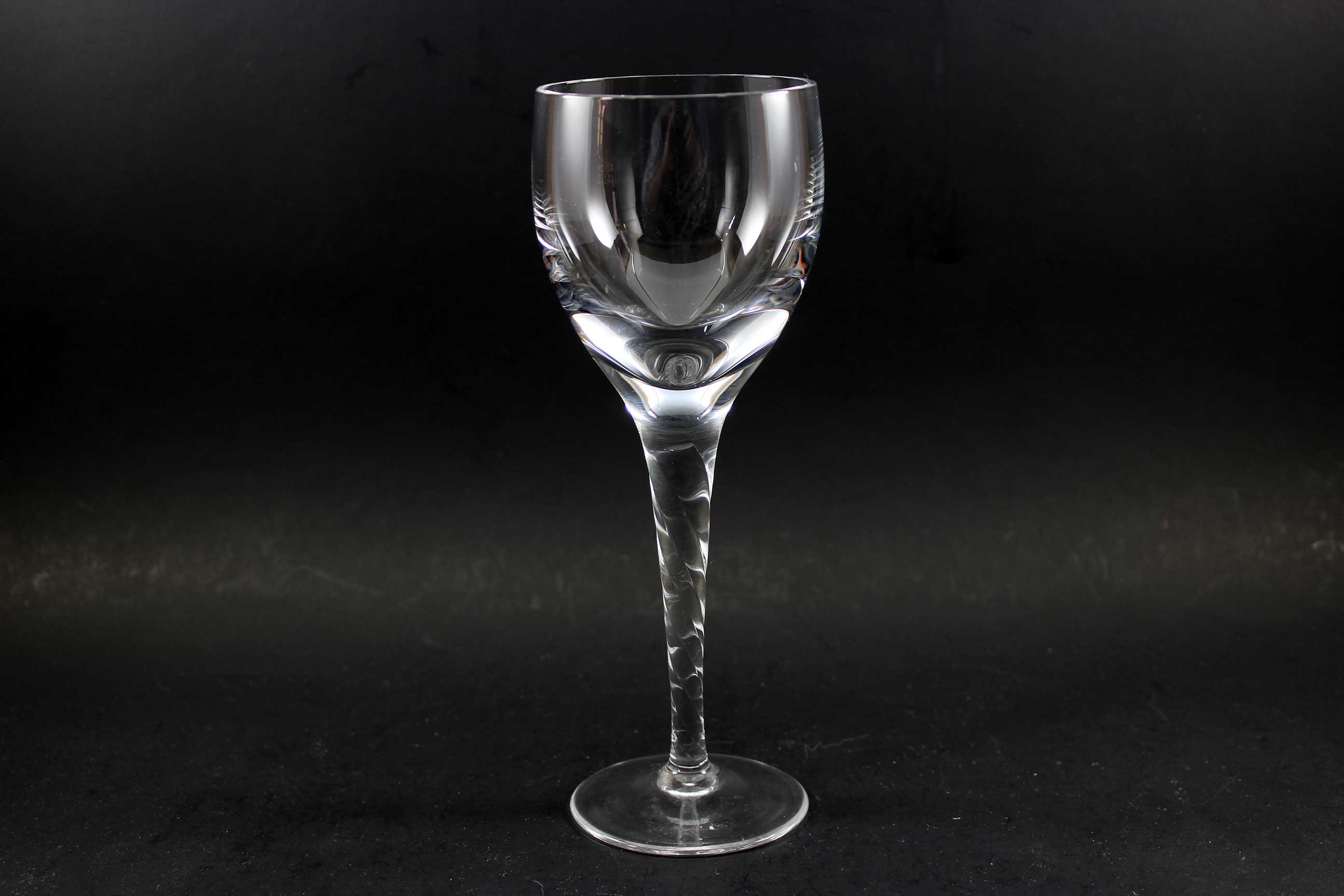Orrefors Crystal Stemware, Ann Pattern, Twisted Stem, White