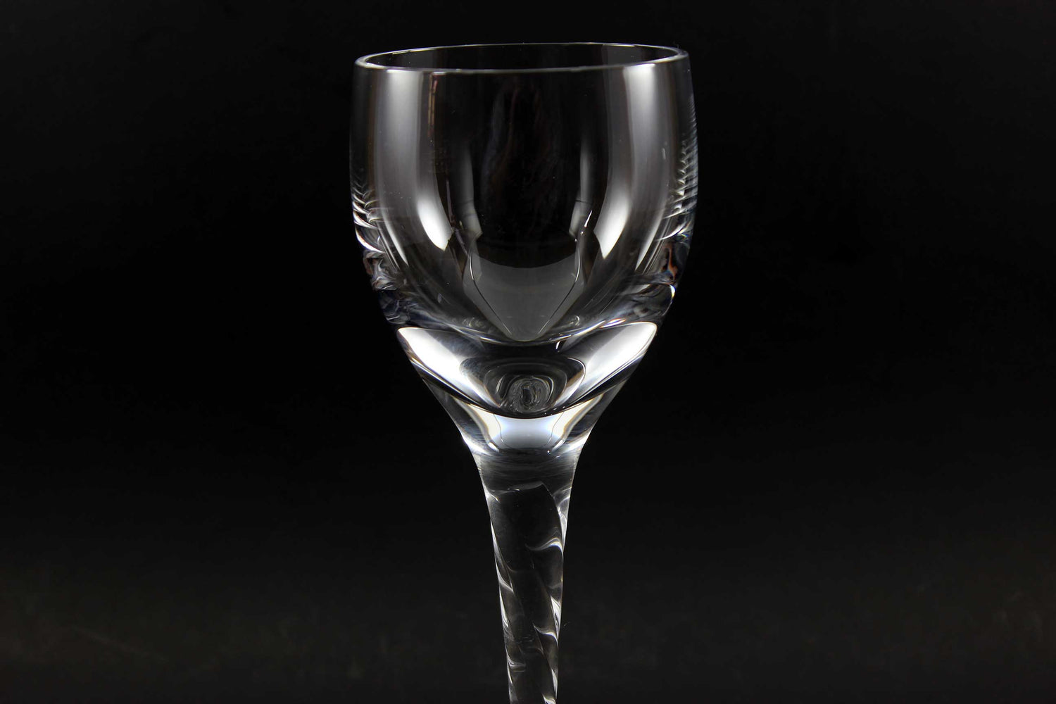 Orrefors Crystal Stemware, Ann Pattern, Twisted Stem, White