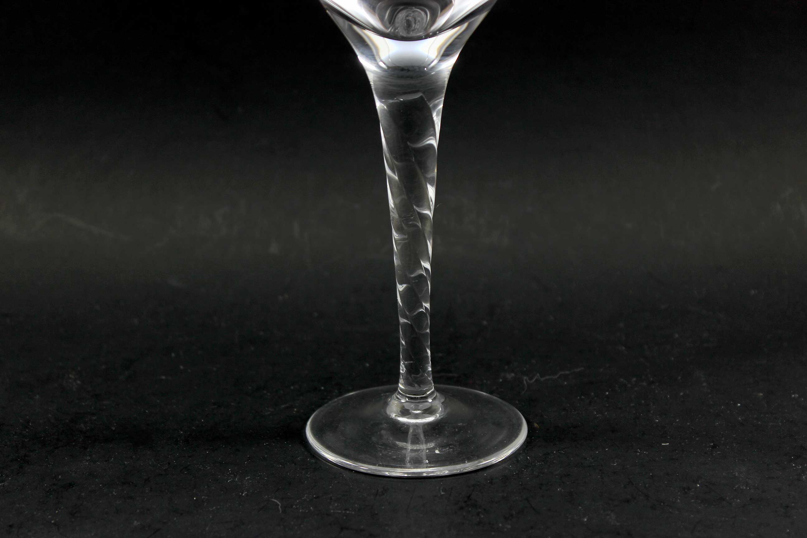 Orrefors Crystal Stemware, Ann Pattern, Twisted Stem, White