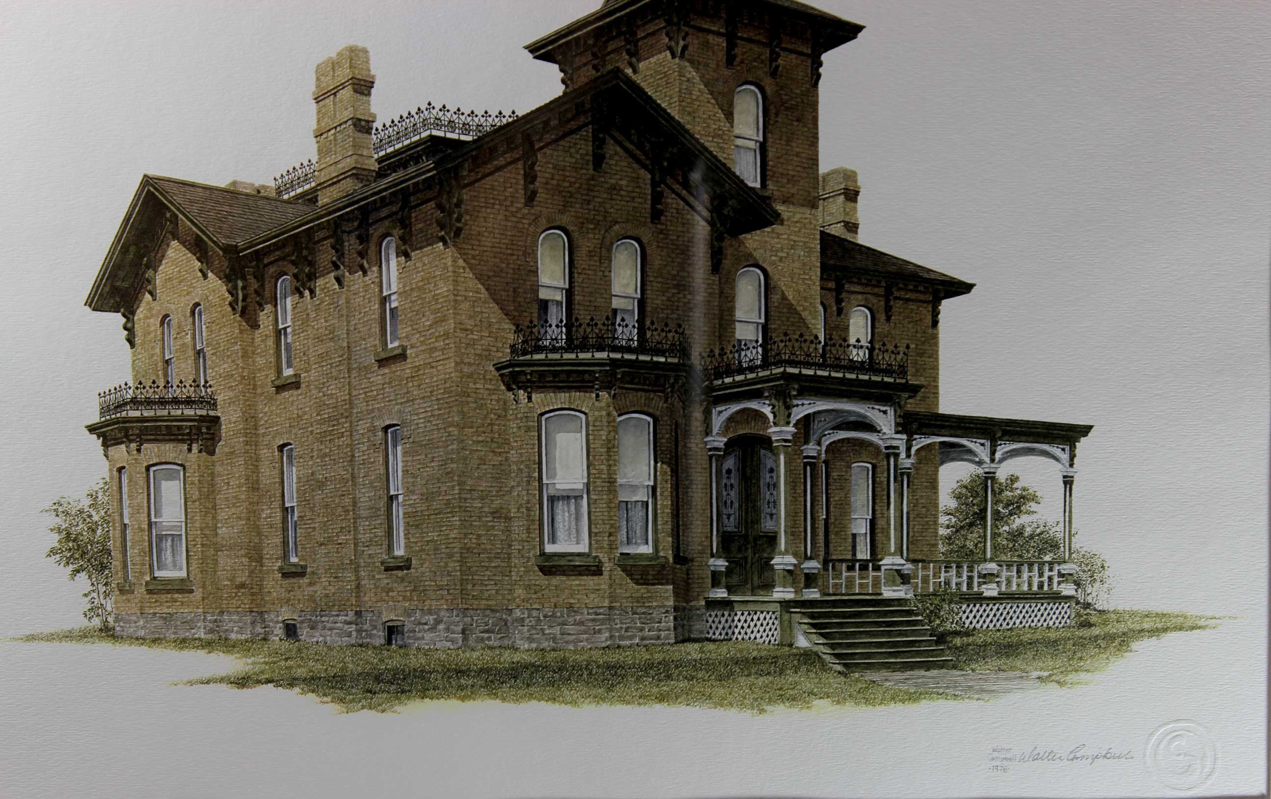 Walter Campbell, Signed Print, Bigelo House