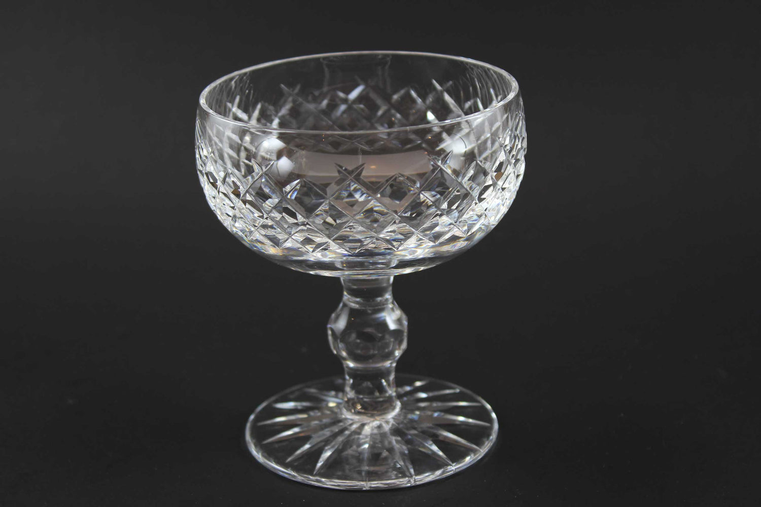 Waterford Crystal-Champagne in Boyne Pattern (Cut Foot)