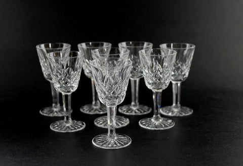 Waterford Crystal, Lismore, Small Liqueur or Cordial Glasses
