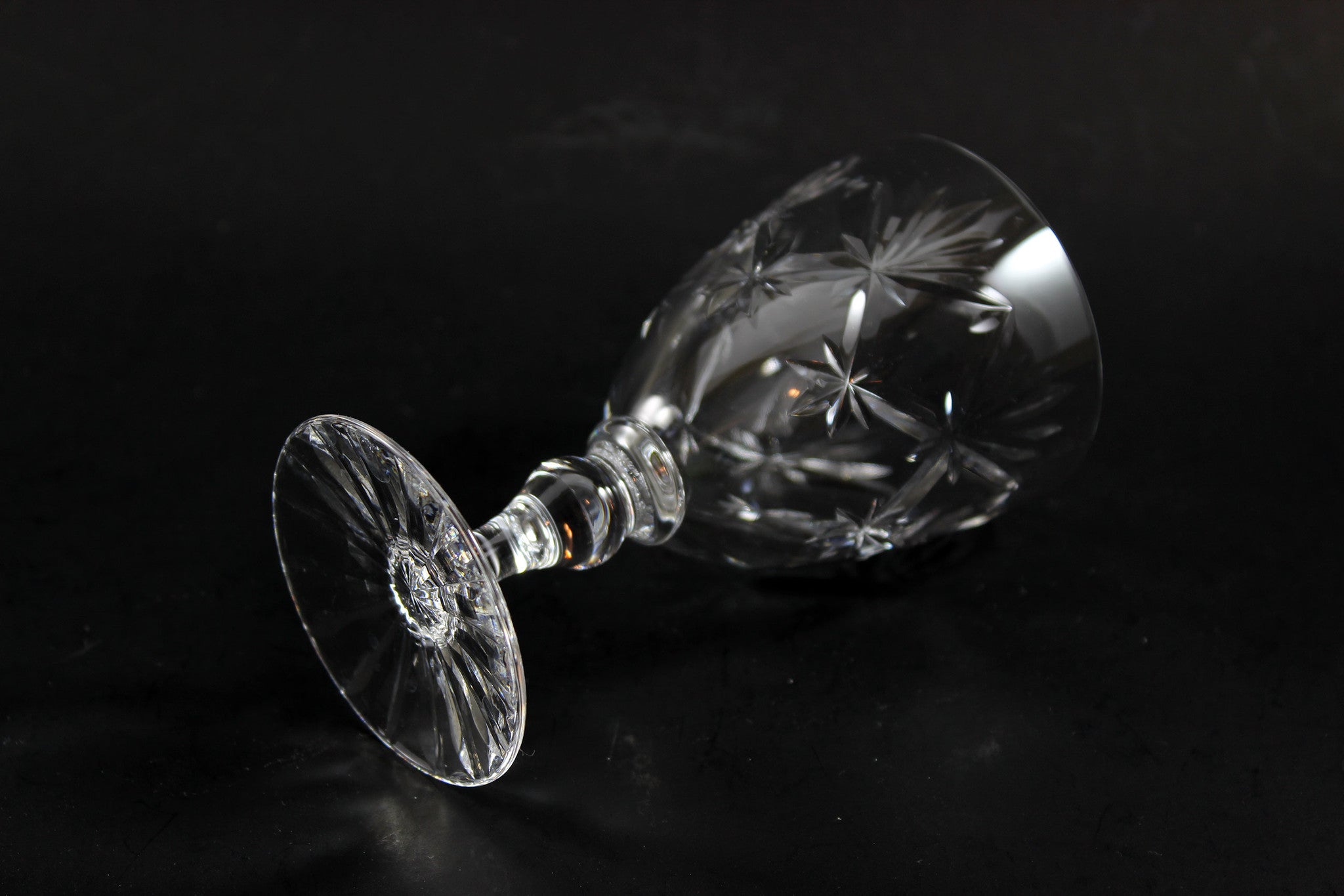 Webb Corbett Crystal, Claret Wine Glasses, Chantilly