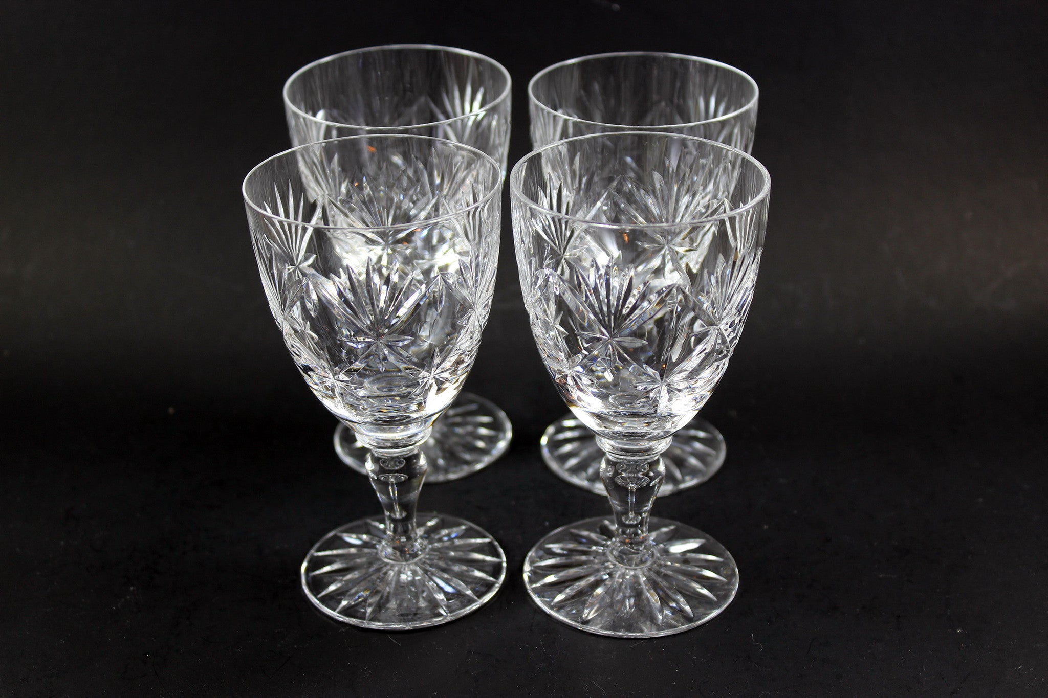 Webb Corbett Crystal, Claret Wine Glasses, Chantilly