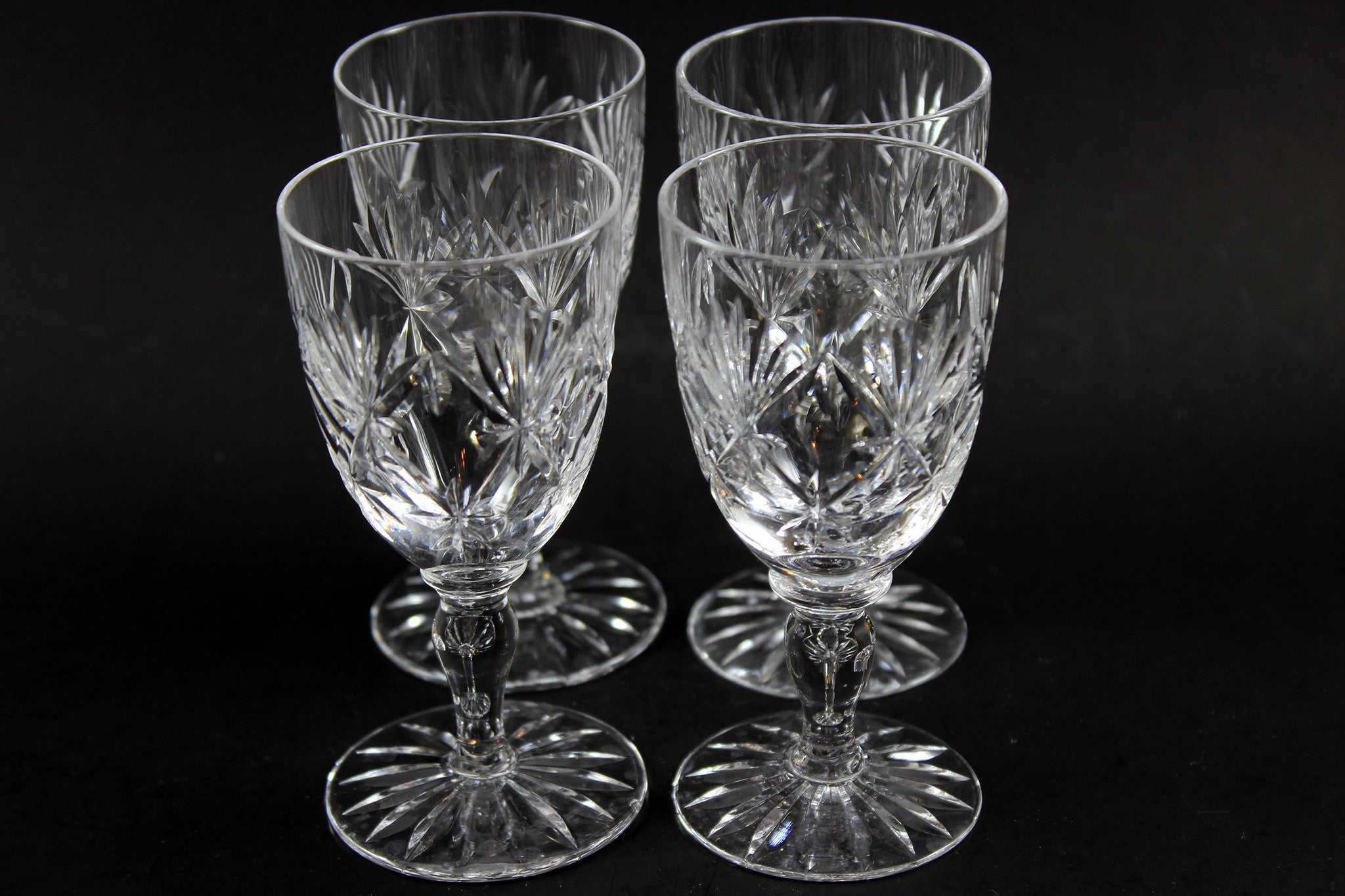 Webb Corbett Crystal, Sherry Glasses, Chantilly