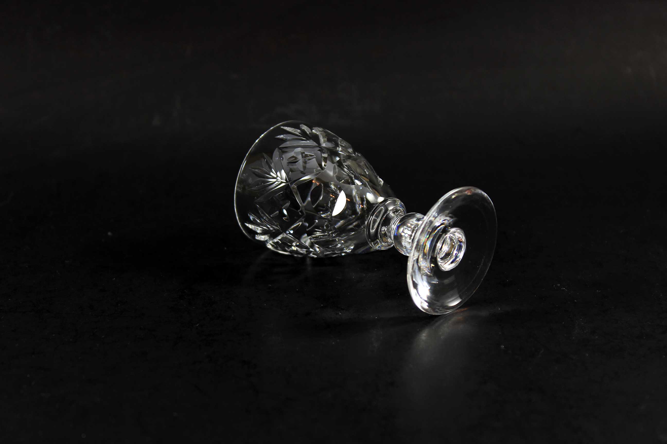 Webb Corbett Crystal, Georgian Pattern, Liqueur Glasses