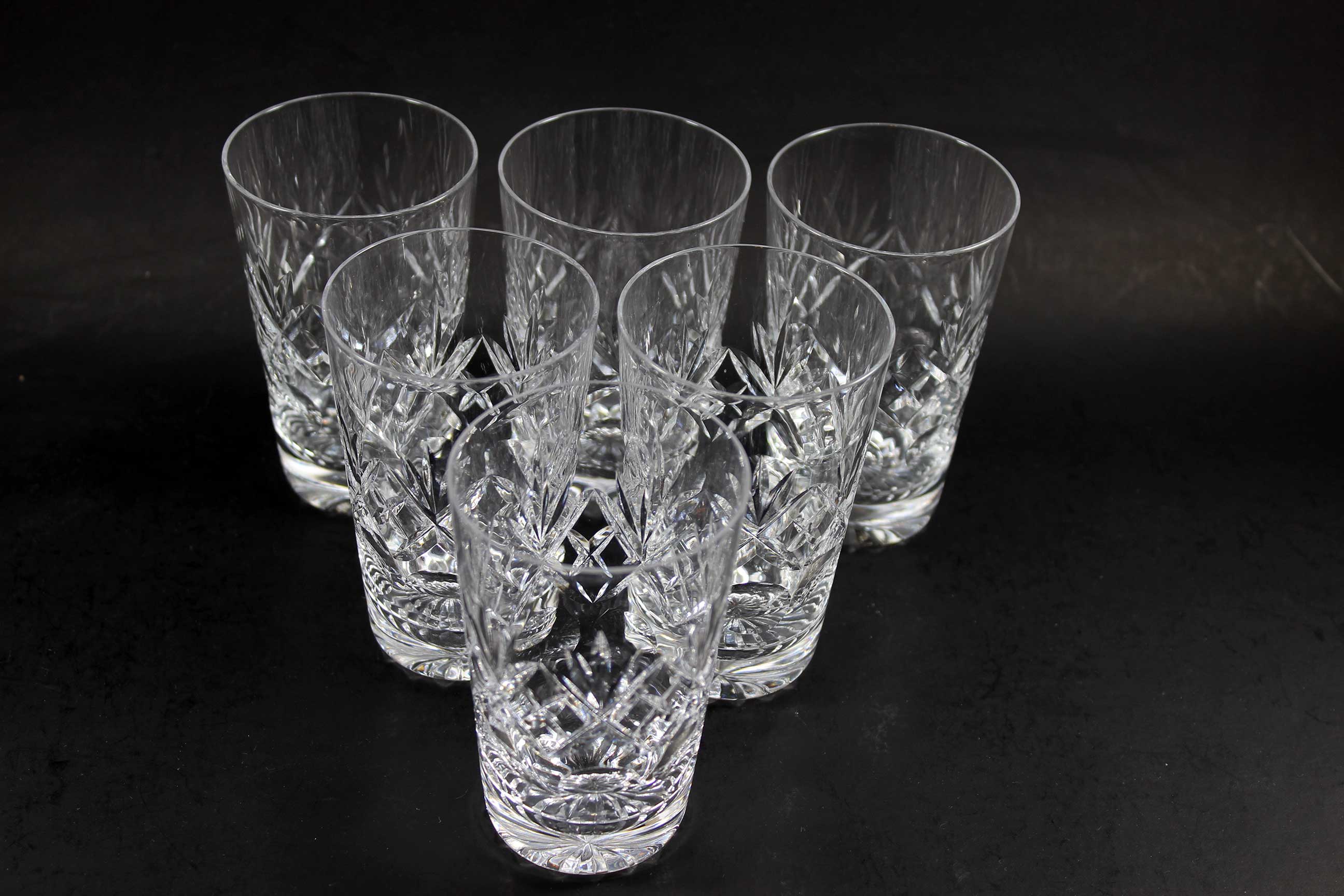 Webb Corbett Crystal, Georgian Pattern, Juice Glasses