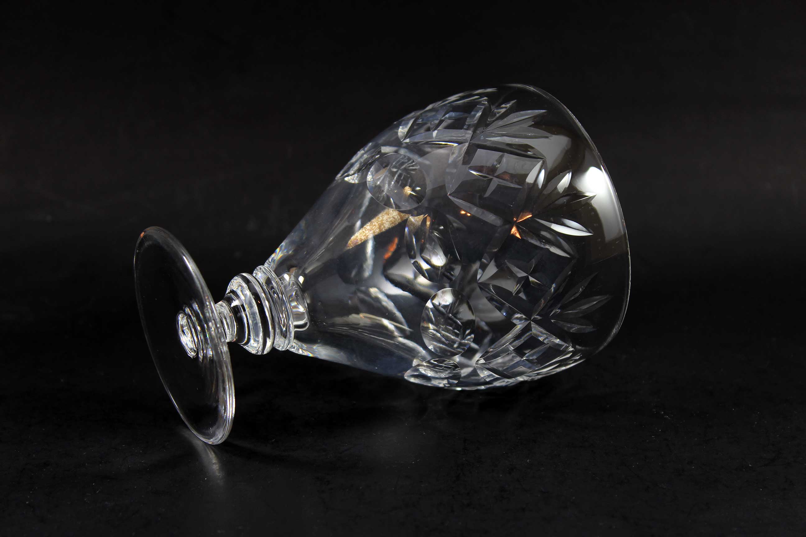 Webb Corbett Crystal, Georgian Pattern, Water Goblets