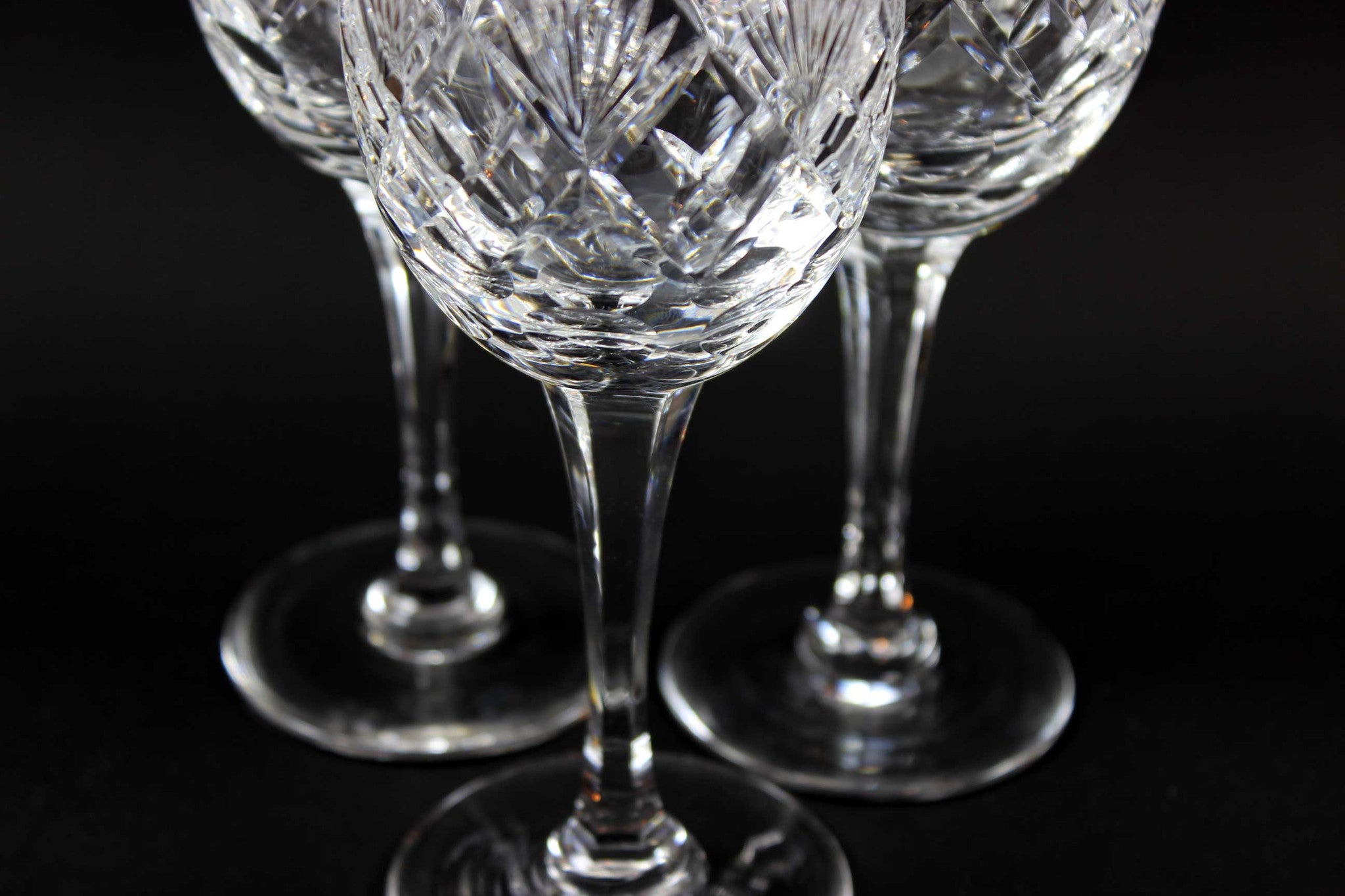 Webb Corbett Crystal, Coton, Wine Hocks