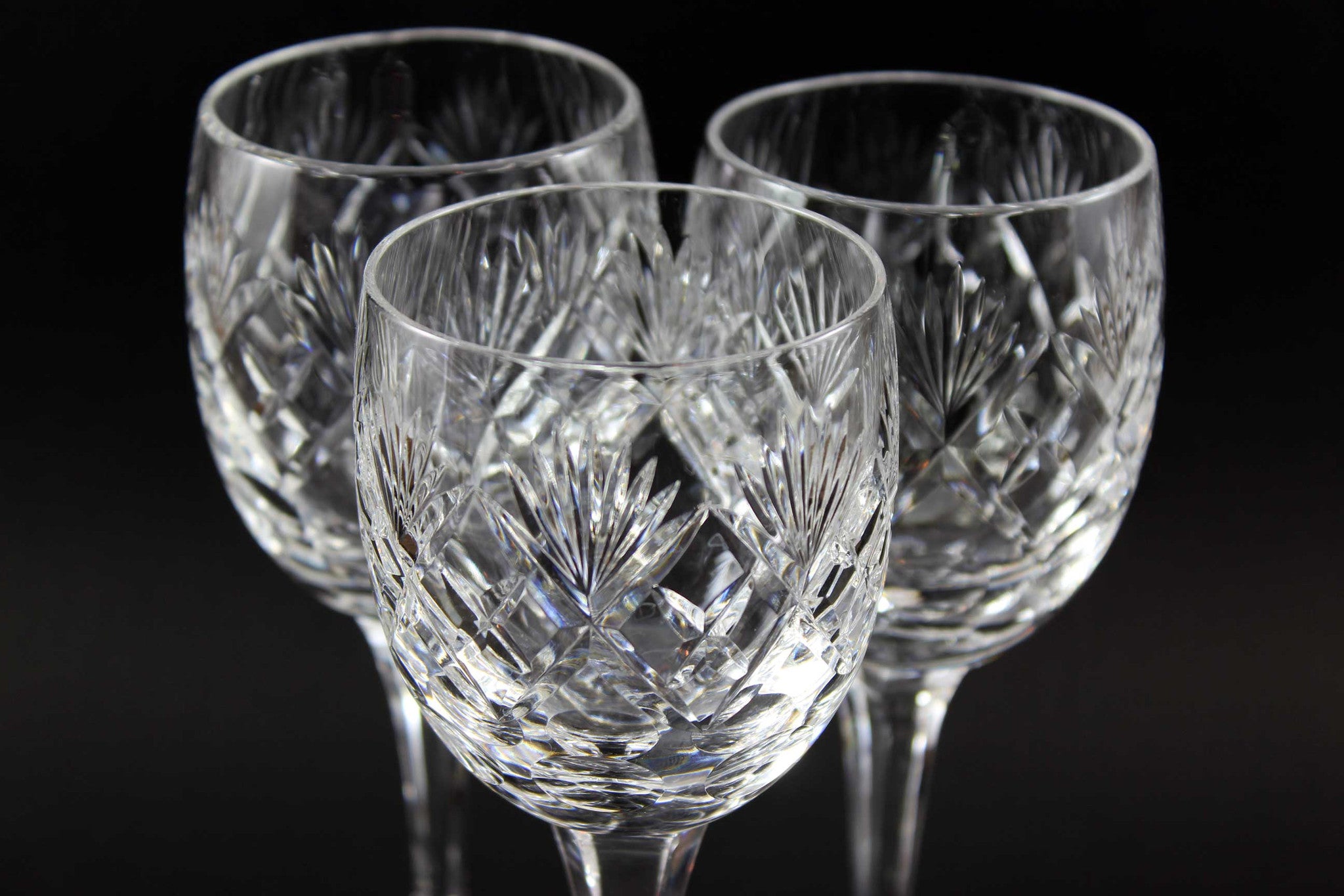 Webb Corbett Crystal, Coton, Wine Hocks