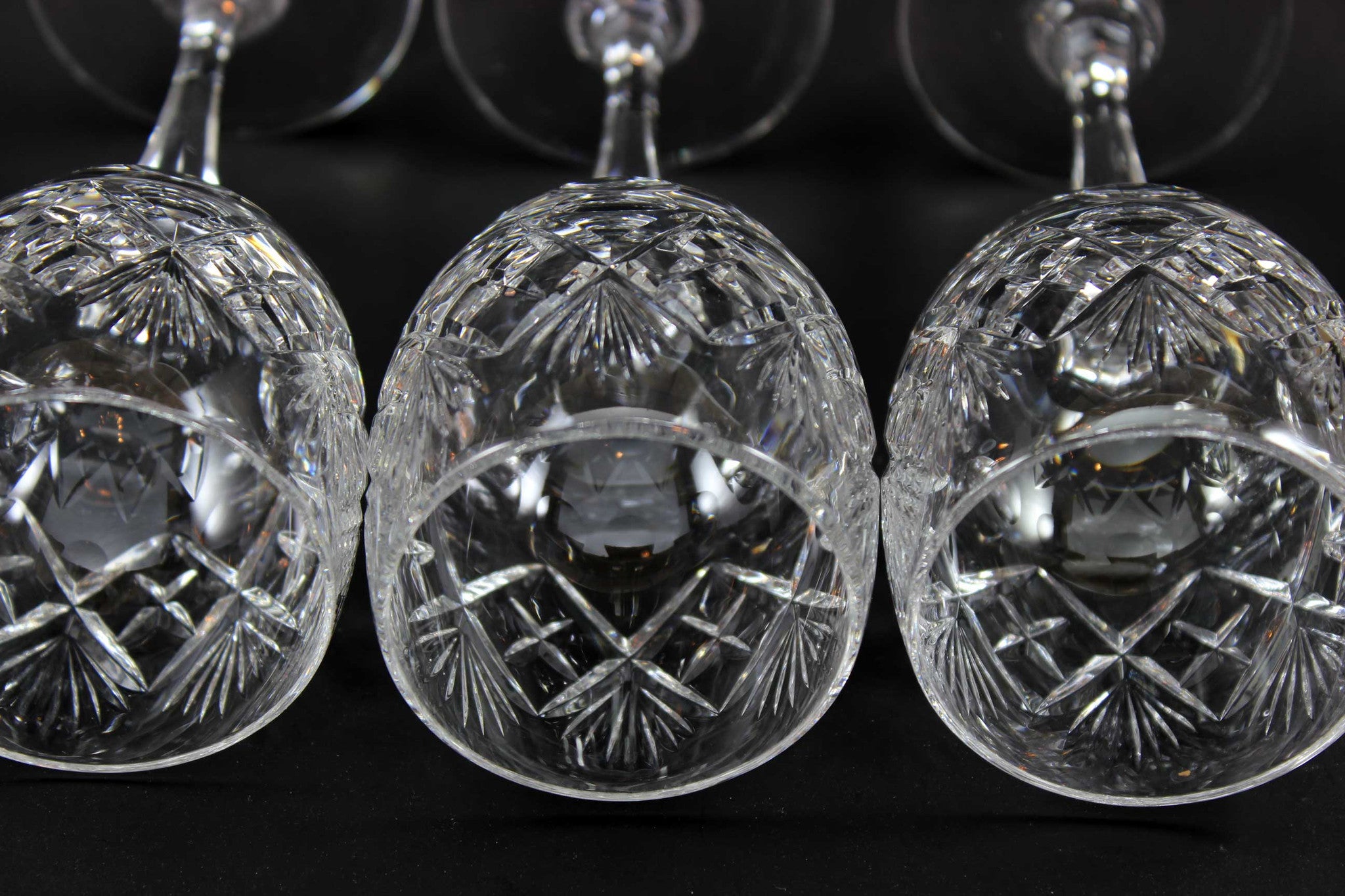 Webb Corbett Crystal, Coton, Wine Hocks