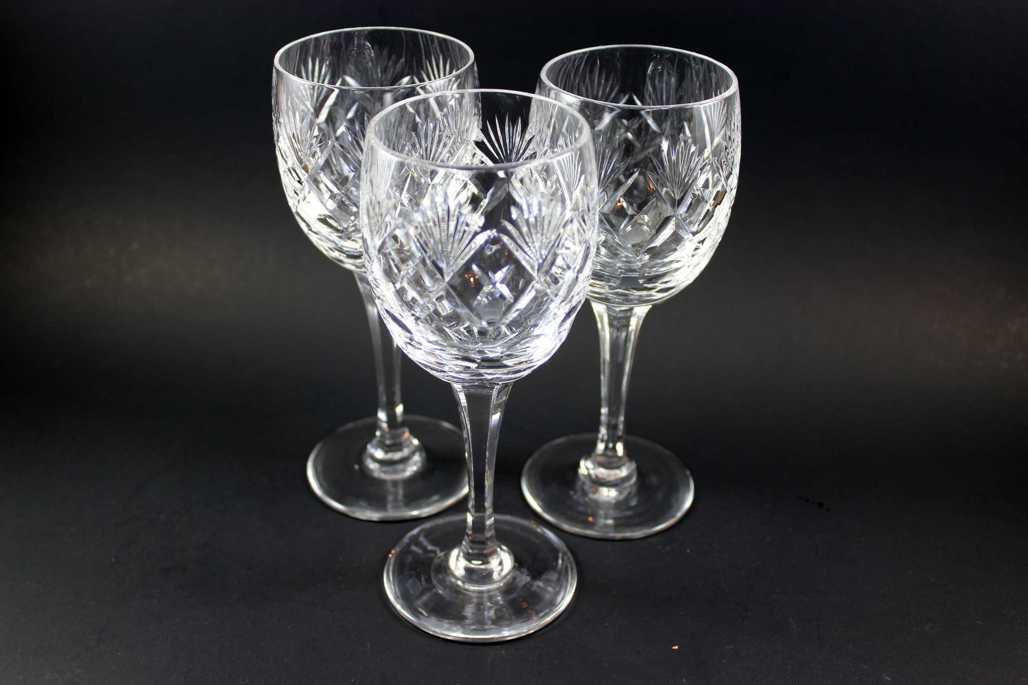 Webb Corbett Crystal, Coton, Wine Hocks