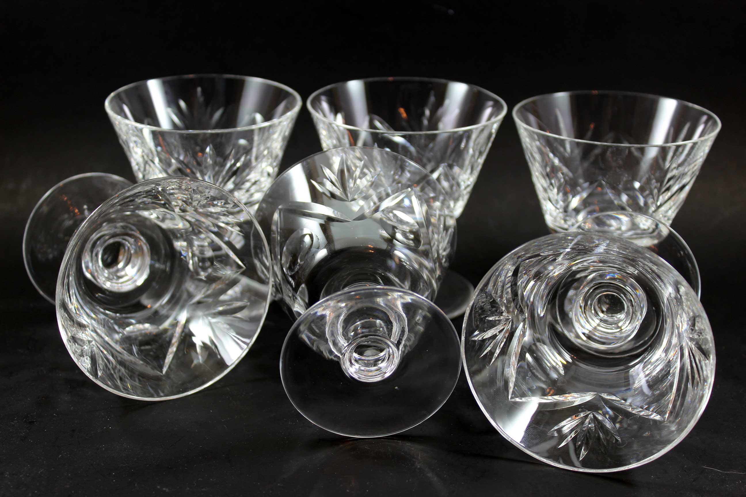 Webb Corbett Crystal, Sorbet or Dessert Glasses